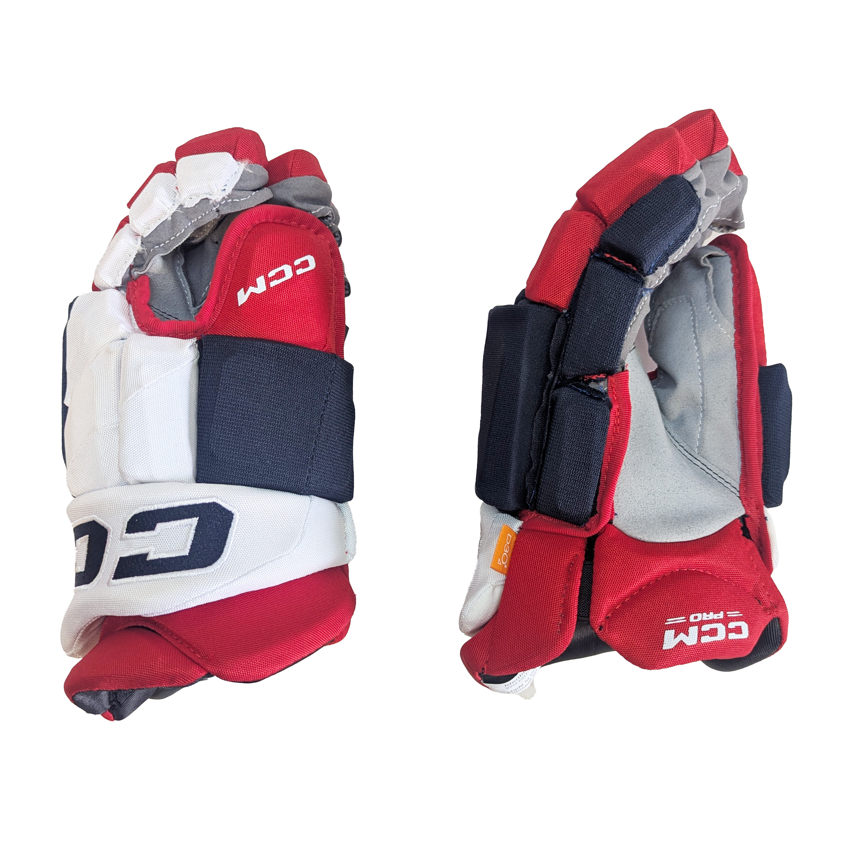 CCM HGJSPP - NHL Pro Stock Glove -Nate Schmidt (White/Red/Navy)