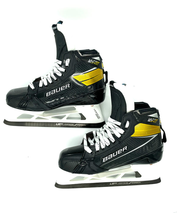 Bauer Supreme Ultrasonic - New Pro Stock Goalie Skates - Size 8.25L 7.875R