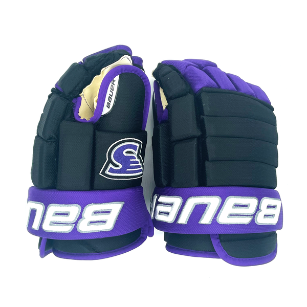 Bauer Pro Team Gloves - NCAA Pro Stock (Black/Purple)