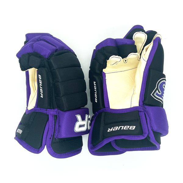 Bauer Pro Team Gloves - NCAA Pro Stock (Black/Purple)