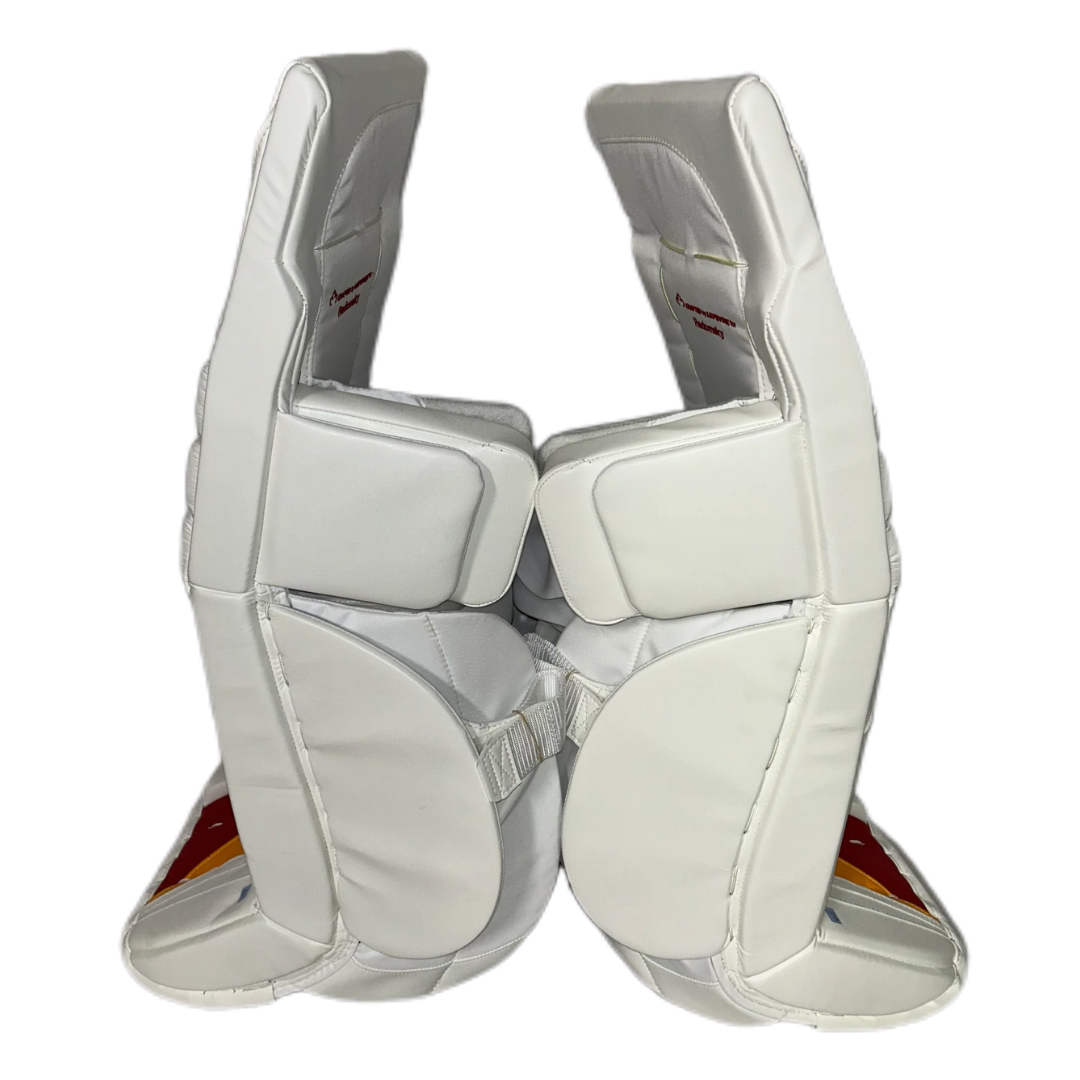 TRUE Catalyst PX3 - Pro Stock Goalie Pads (White/Red/Yellow)