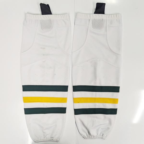NCAA - Used Hockey Socks (White/Green/Yellow)