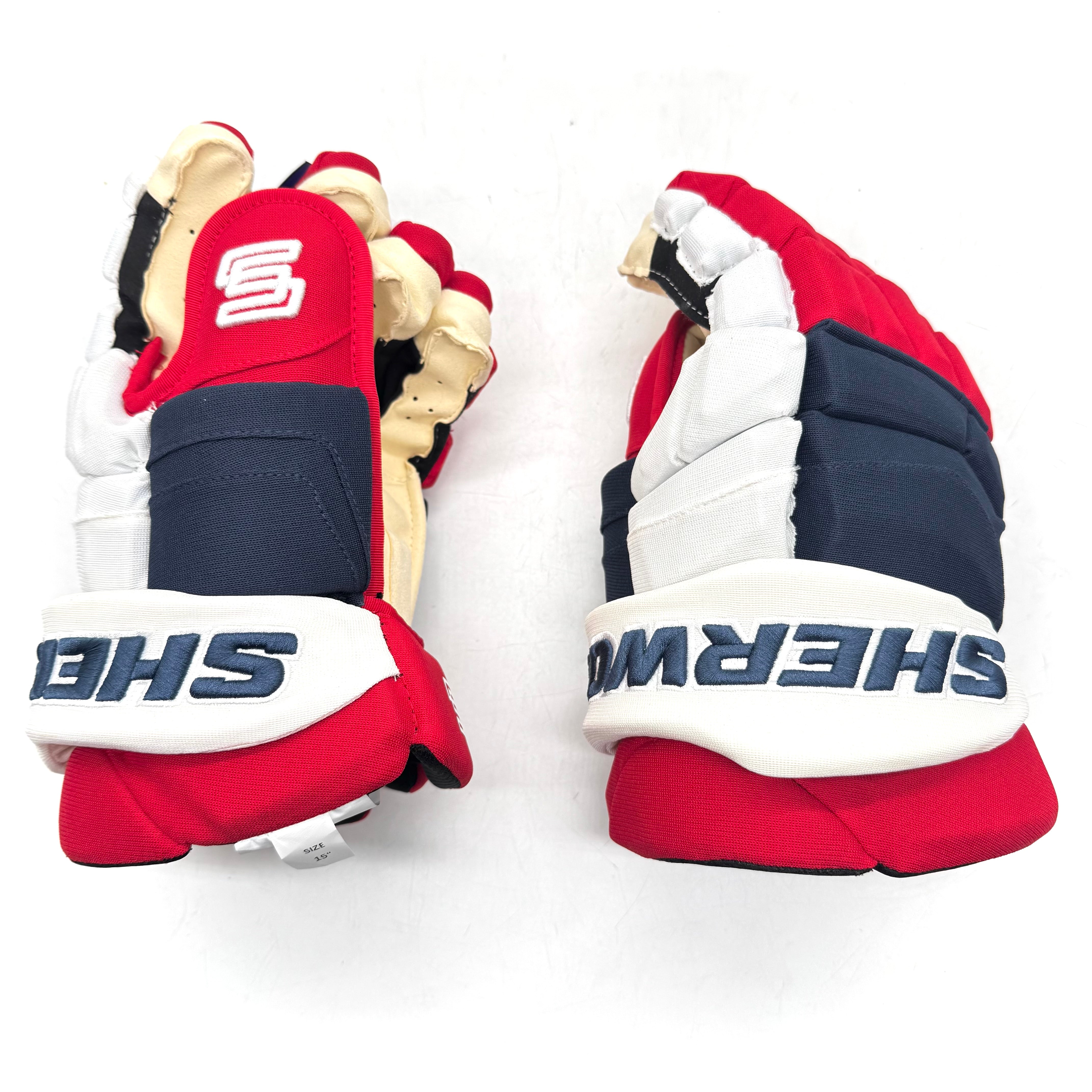 Sherwood Pro - Gant Pro Stock LNH - Jets de Winnipeg (Bleu marine/Blanc/Rouge)
