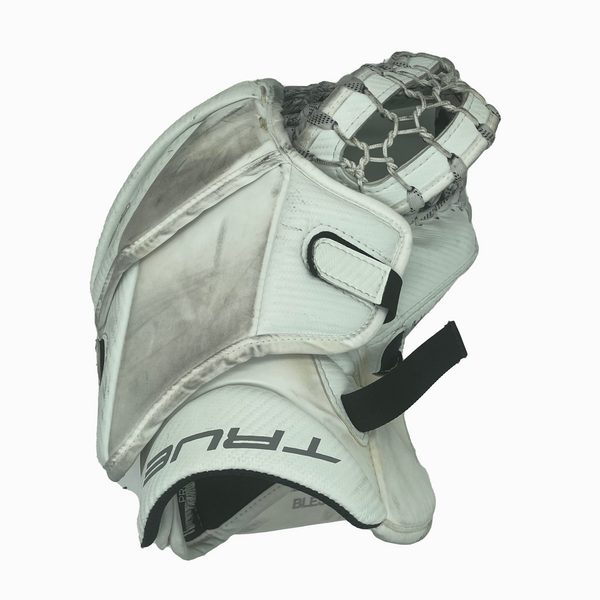 True L87 - Used Pro Stock Goalie Glove (White/Blue)