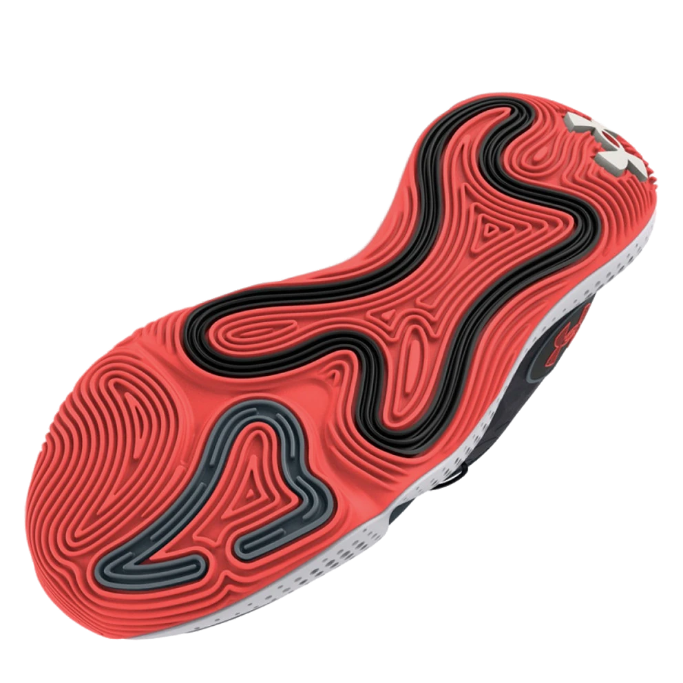 Under Armour - Men's Spawn 5 Basketball Shoe (Black/Grey/Orange)