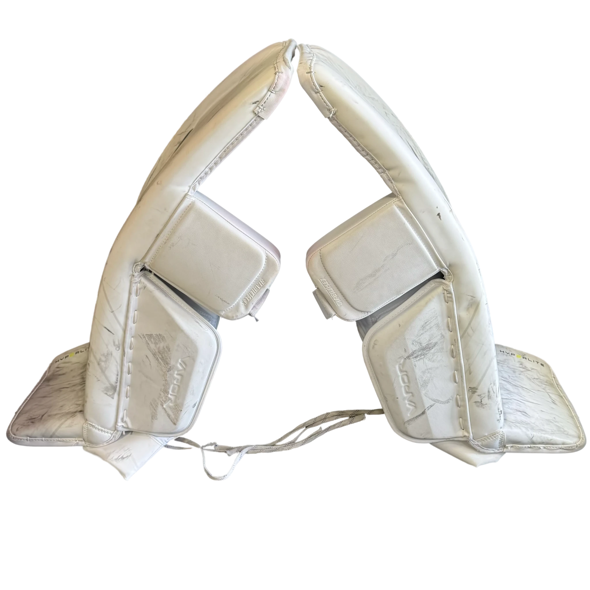 Bauer Vapor HyperLite 2 - Used Pro Stock Goalie Pads (White)