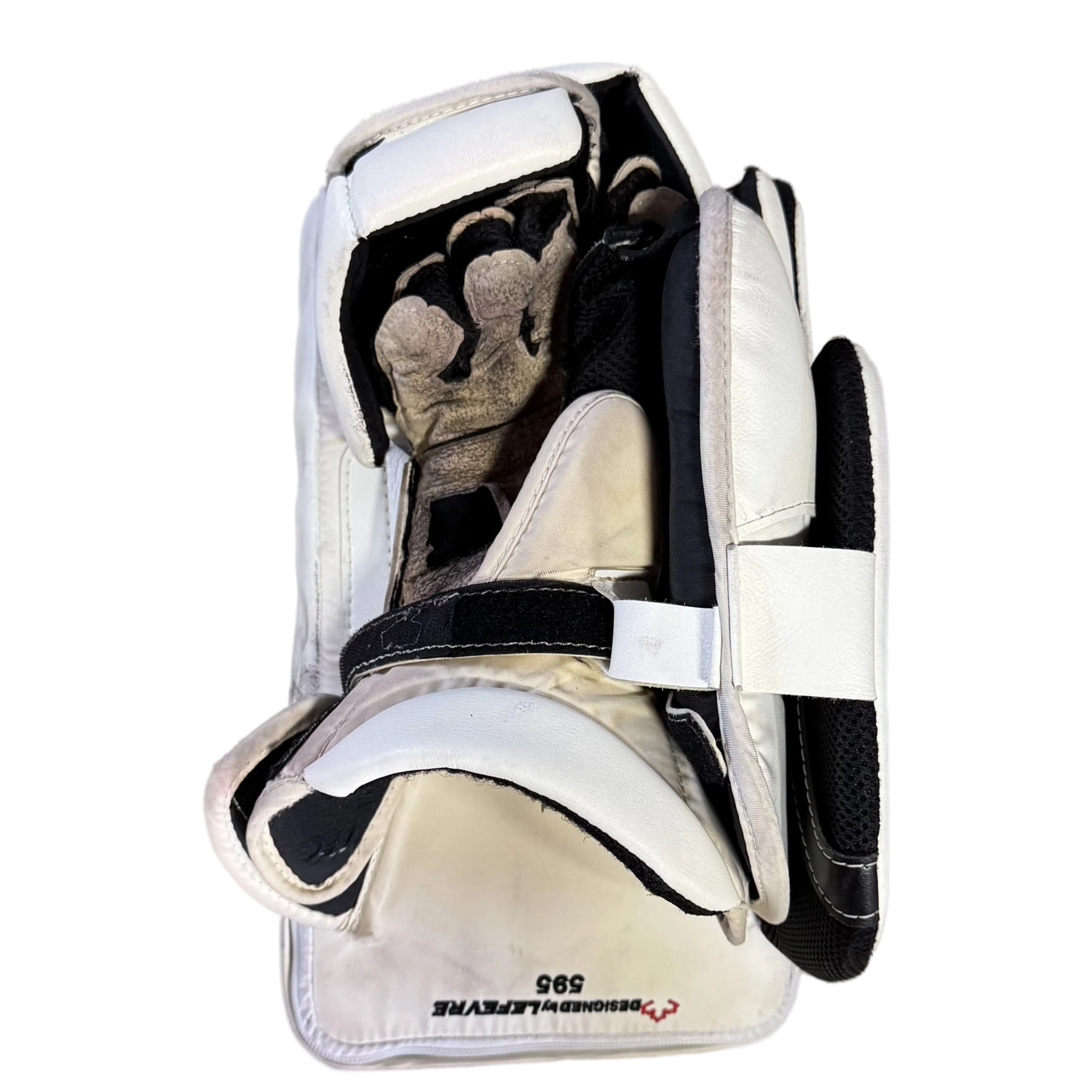 True Catalyst 7x3 - Used Pro Stock NCAA Goalie Blocker - (White)