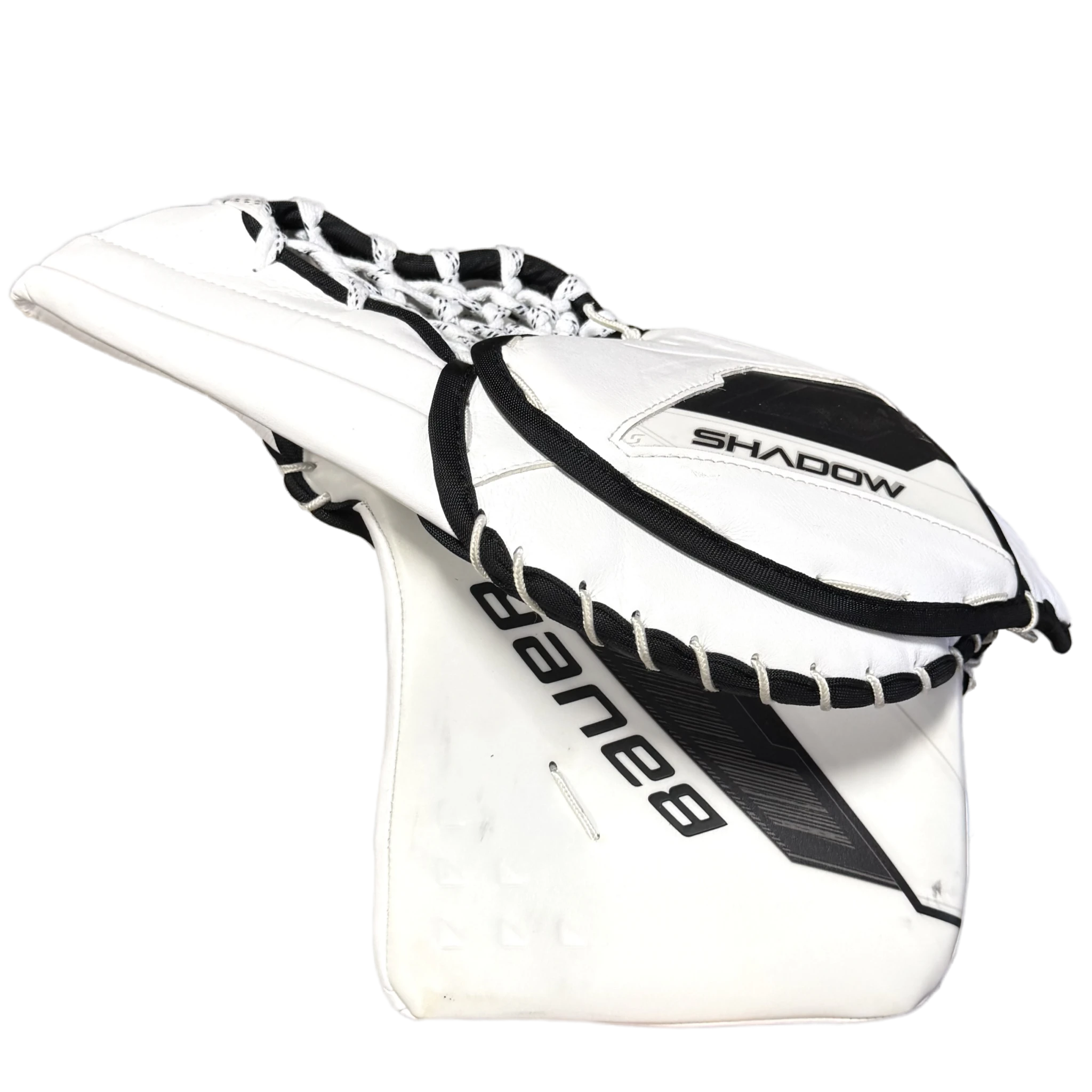 Used - Bauer Supreme Shadow - Pro Stock Goalie Glove (White/Black)