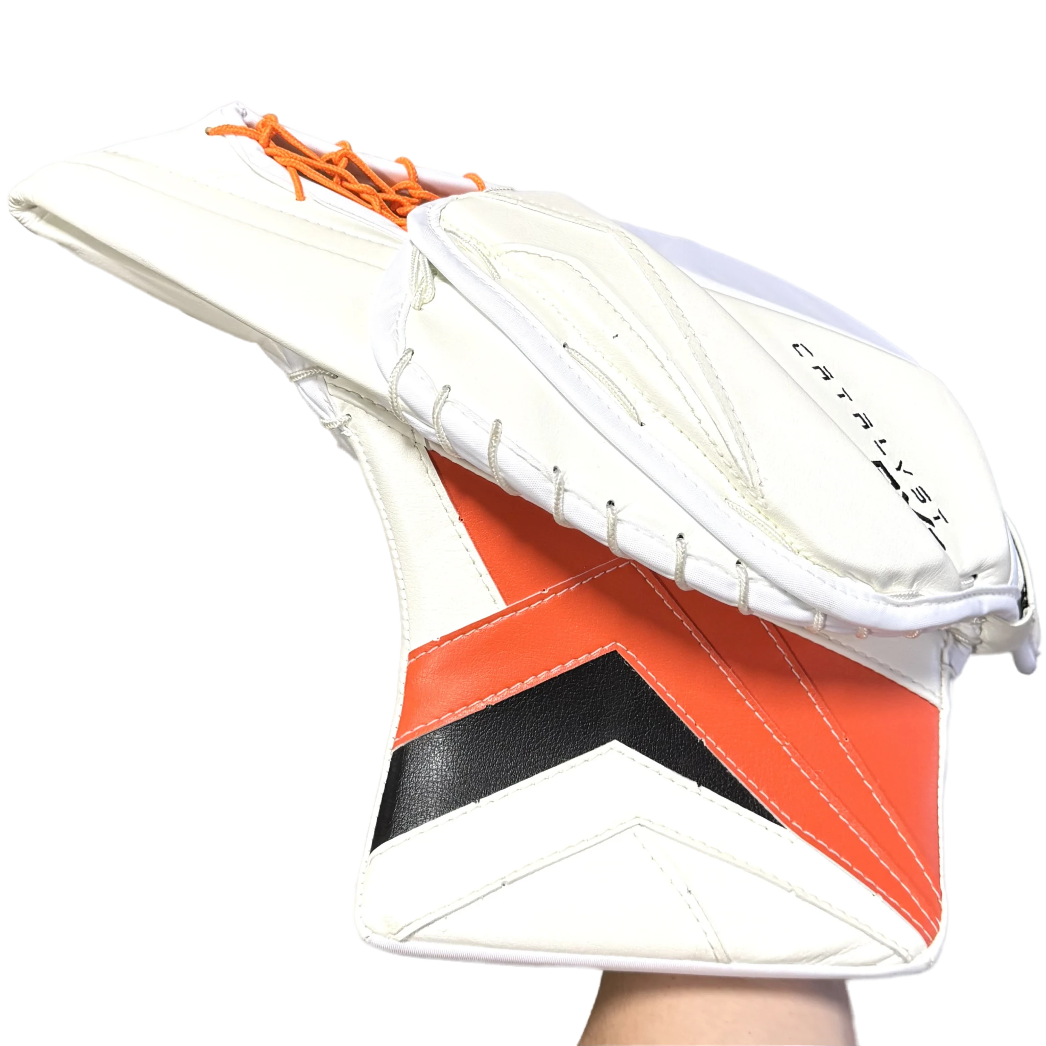 True Catalyst PX3 - New Pro Stock Goalie Glove (White/Orange/Black)