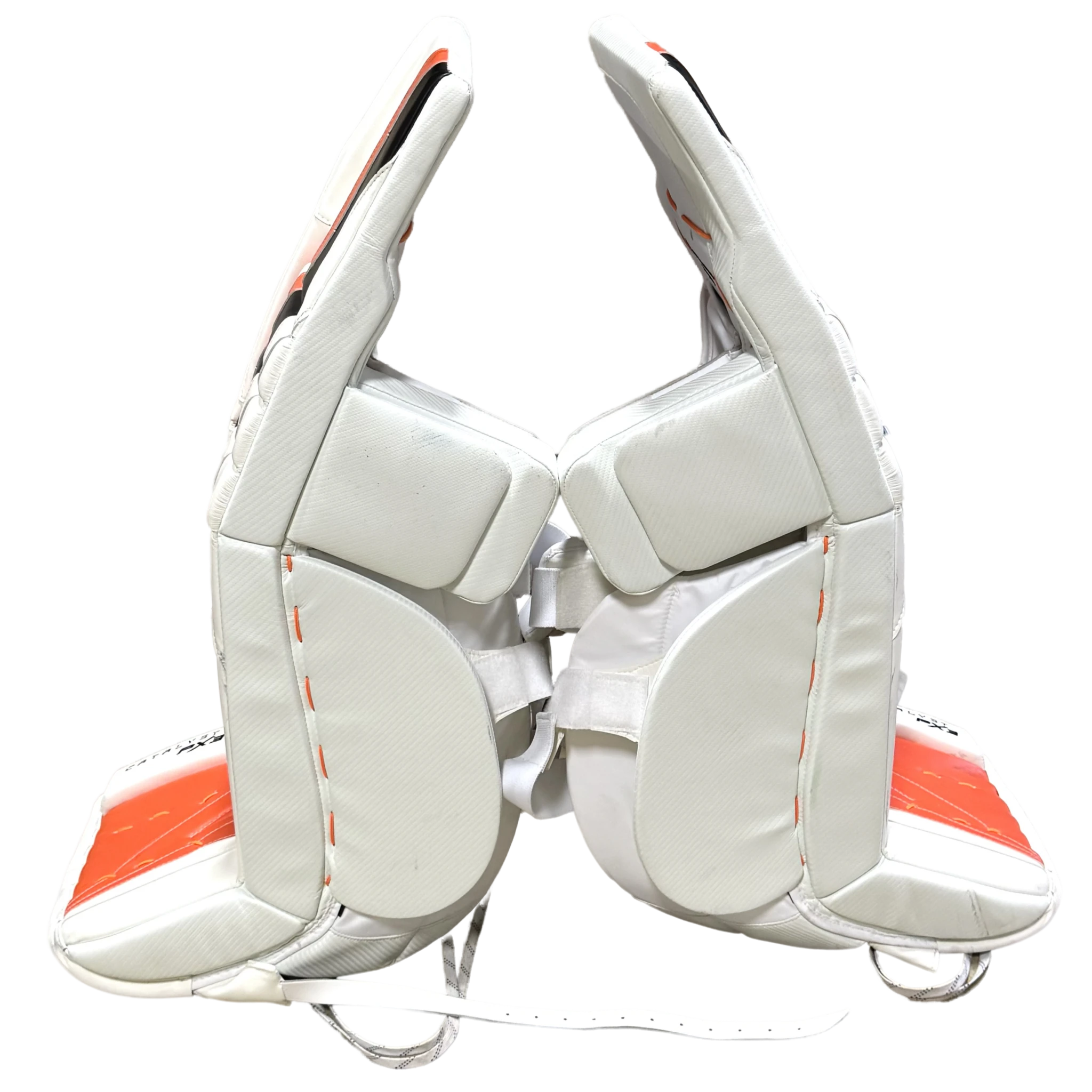 Ivan Fedotov - Used NHL True Catalyst PX3 Goalie Pads (White/Orange/Black)