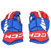 Used - CCM HGJSCHLPP Pro Stock hockey Glove (Blue/Red/White)