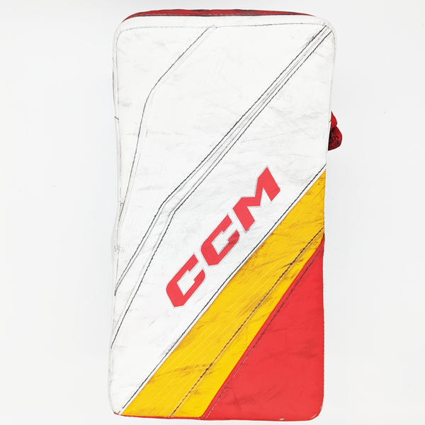 CCM Extreme Flex 6 - Used Full Right Goalie Blocker (Red/White/Yellow)