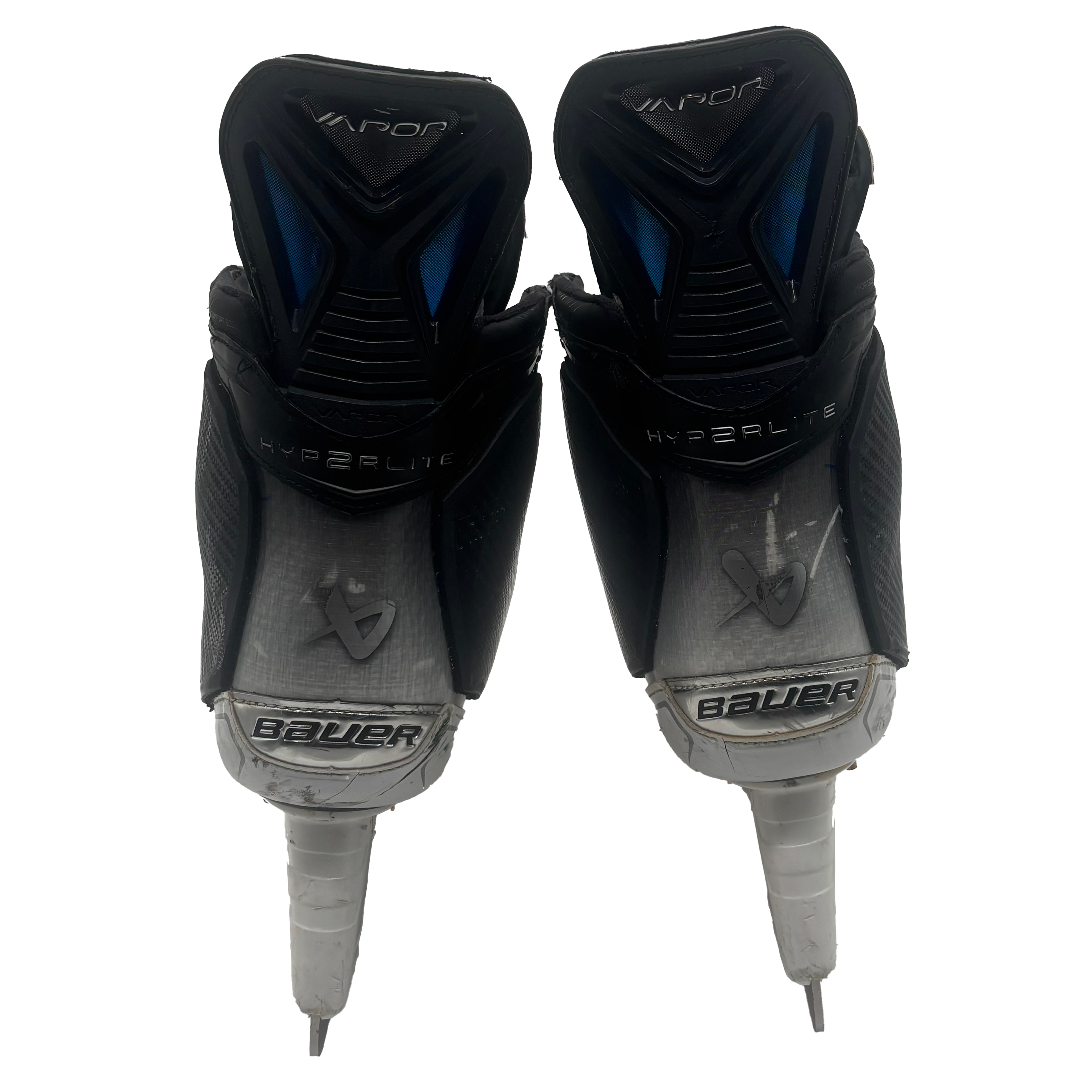 Bauer Vapor Hyperlite 2 - Used Pro Stock Skates - Size 8E with Shot Blockers (Blue)