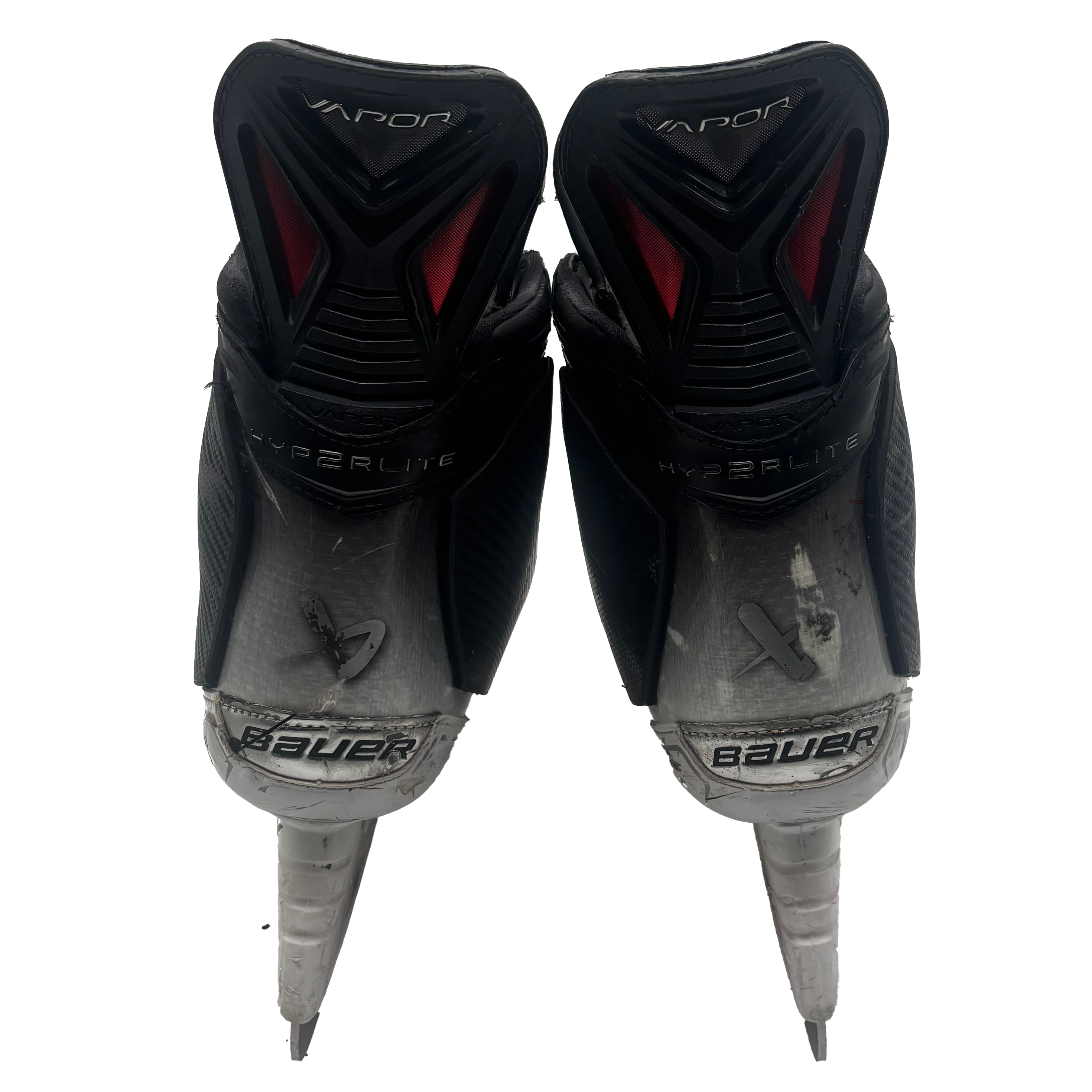 Bauer Vapor Hyperlite 2 - Used Pro Stock Hockey Skates - Size 9E with Shot Blockers