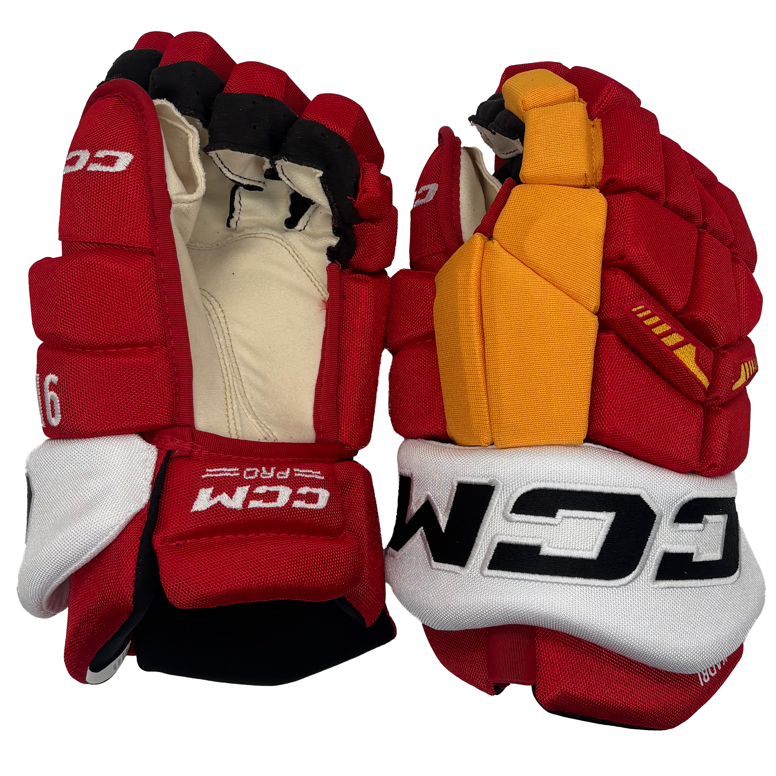 CCM HGTKSP - NHL Pro Stock Glove - Nazem Kadri (Red/Yellow/White)