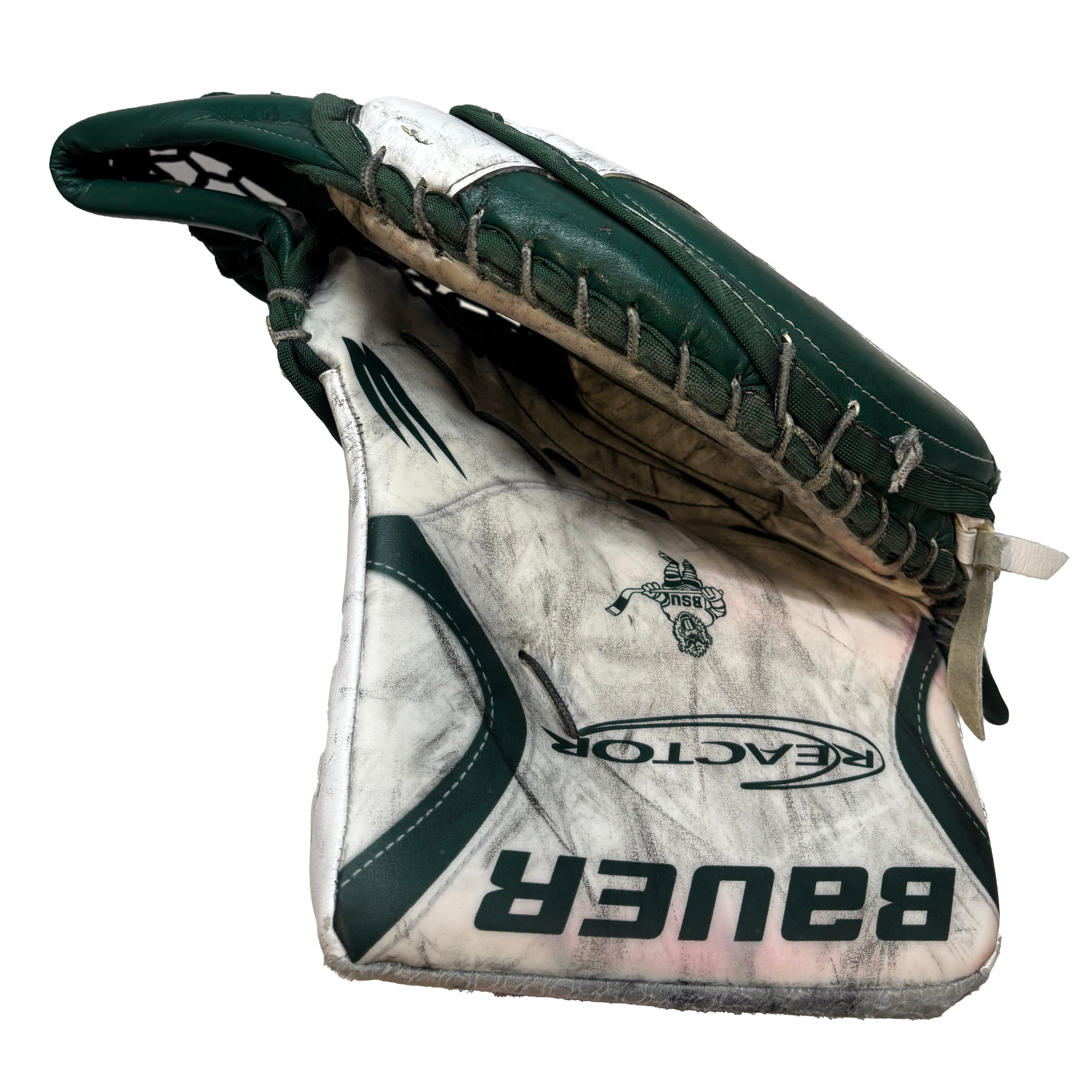 Bauer Vapor Hyperlite 2 - Used Pro Stock Goalie Trapper (White/Green) *Dressed as Reactor*