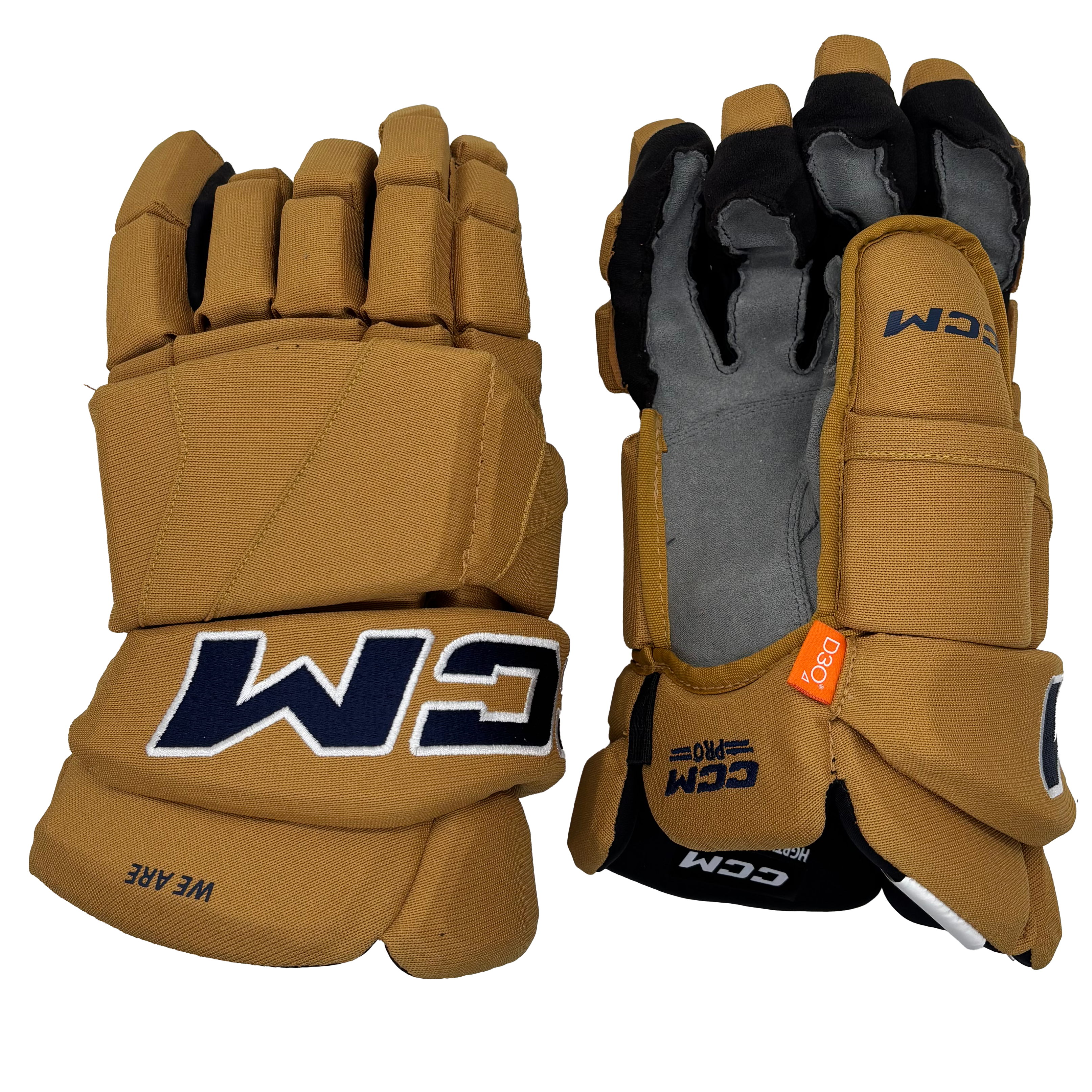 CCM HGTKXFSP - NCAA Pro Stock Hockey Glove (Gold/Navy)