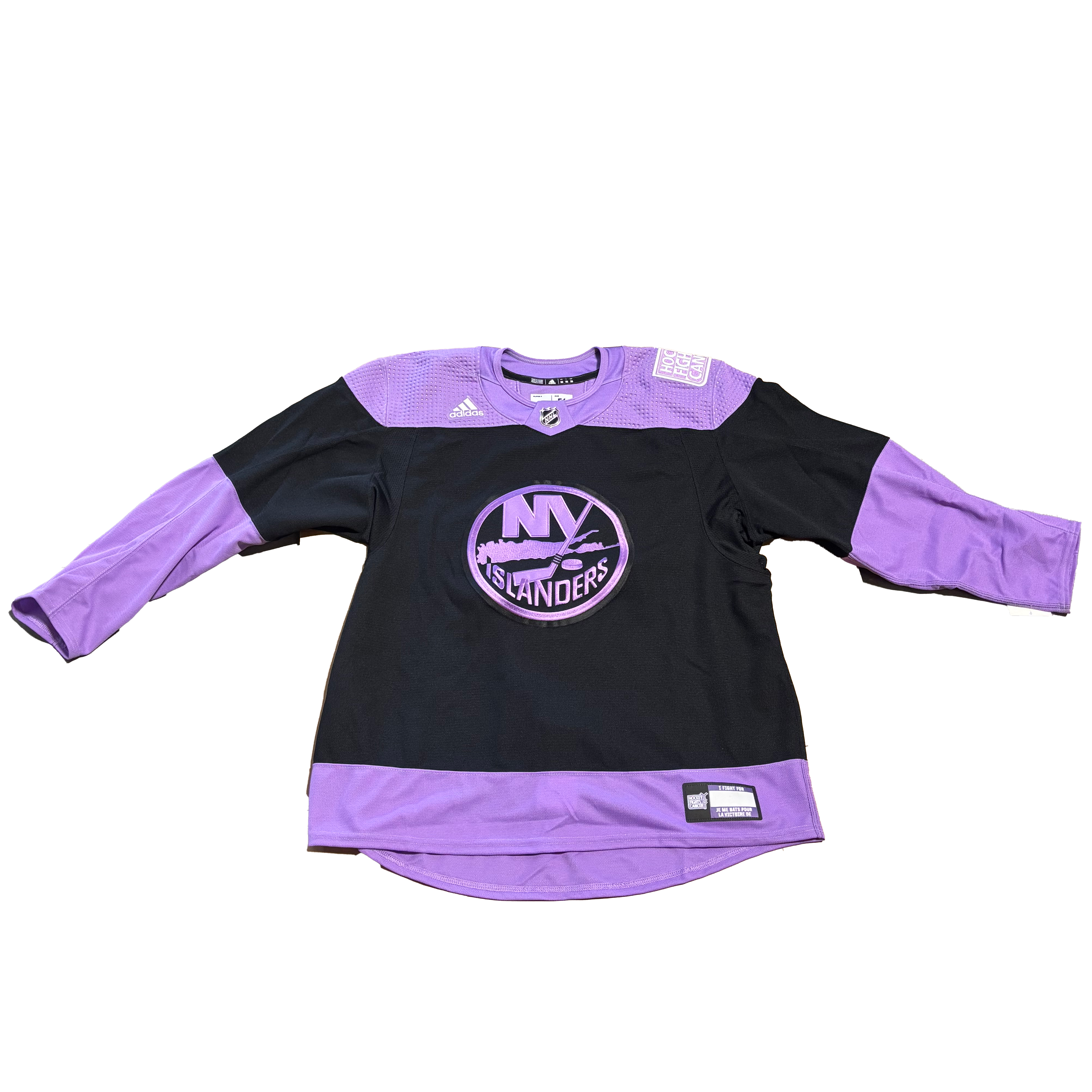 NHL - New York Islanders Authentic Adidas Hockey Fights Cancer Jersey (Black/Lavender)