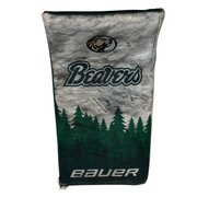 Bauer Vapor Hyperlite 2 - Used NCAA Pro Stock Goalie Blocker (Green/White)