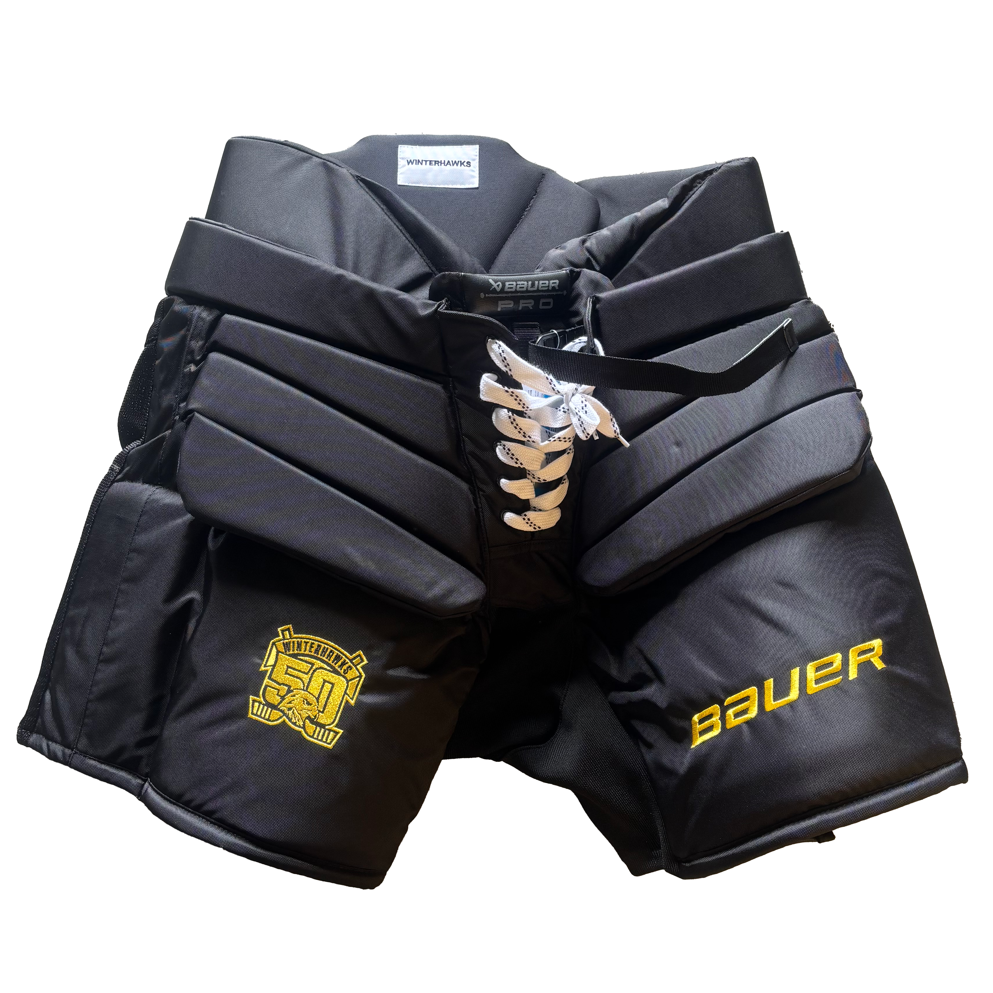 Bauer Pro - WHL Pro Stock Goalie Pants (Black/Gold)