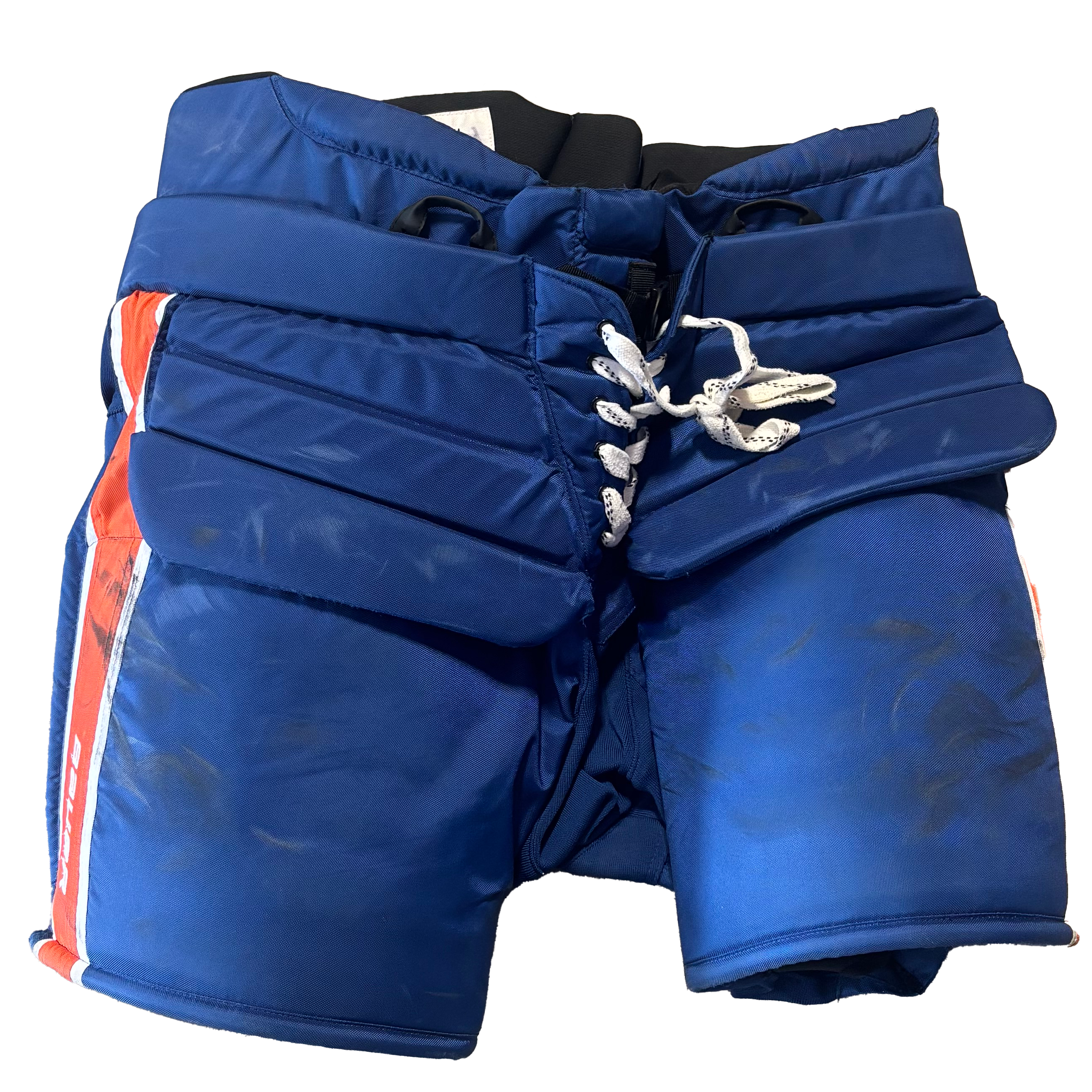 Bauer Nexus - Used NHL Pro Stock Goalie Pants - David Rittich (Blue/Orange/White)