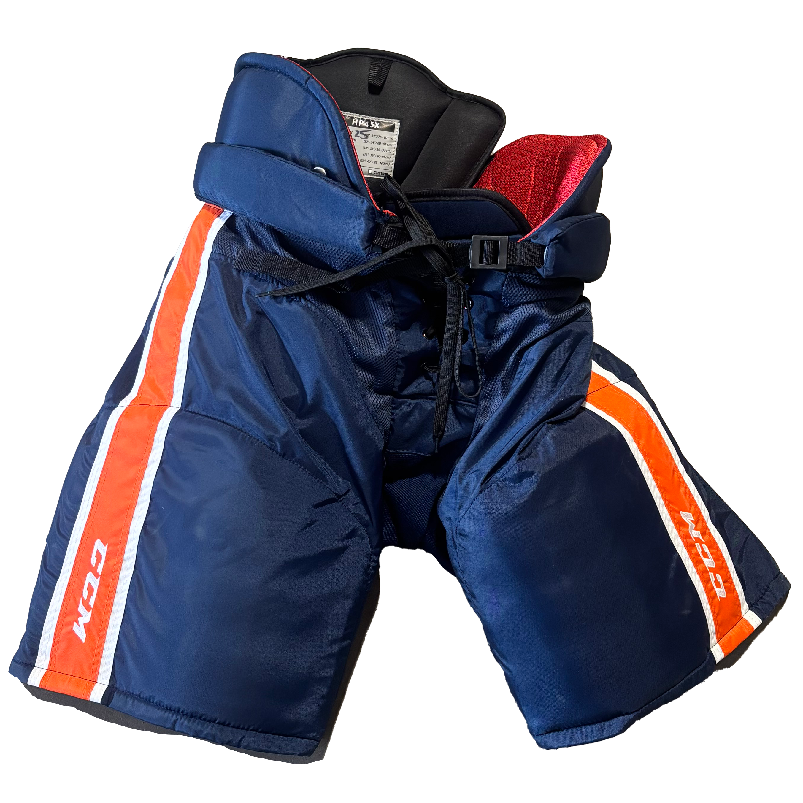 CCM HP45X - Used NHL Pro Stock Hockey Pants  - New York Islanders (Navy/Orange/White)