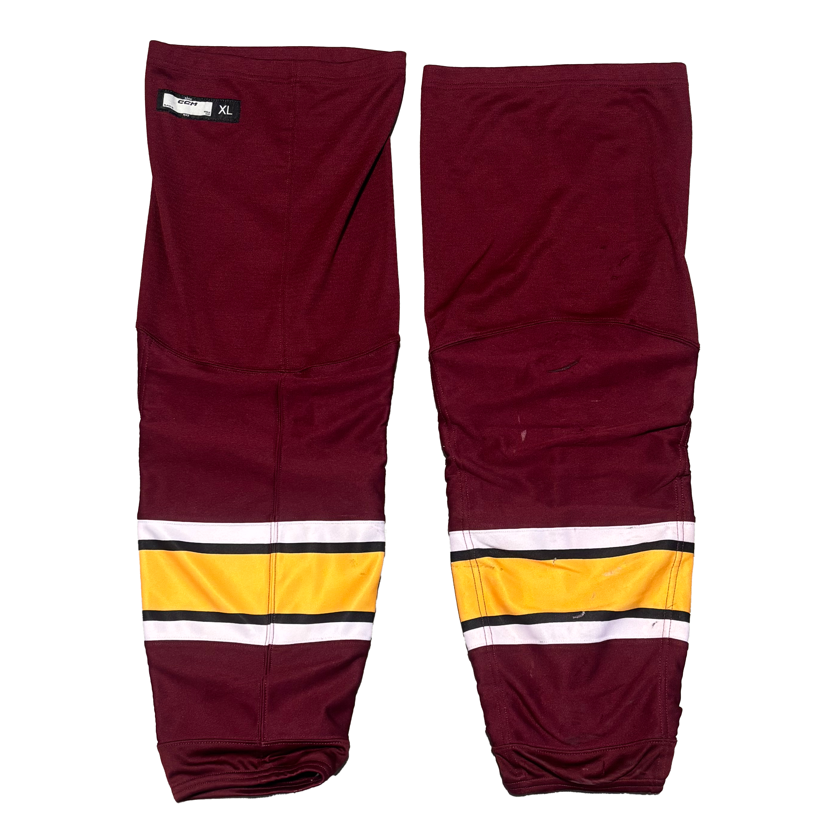 CCM - Used AHL Hockey Socks (Maroon/Gold/Black/White)