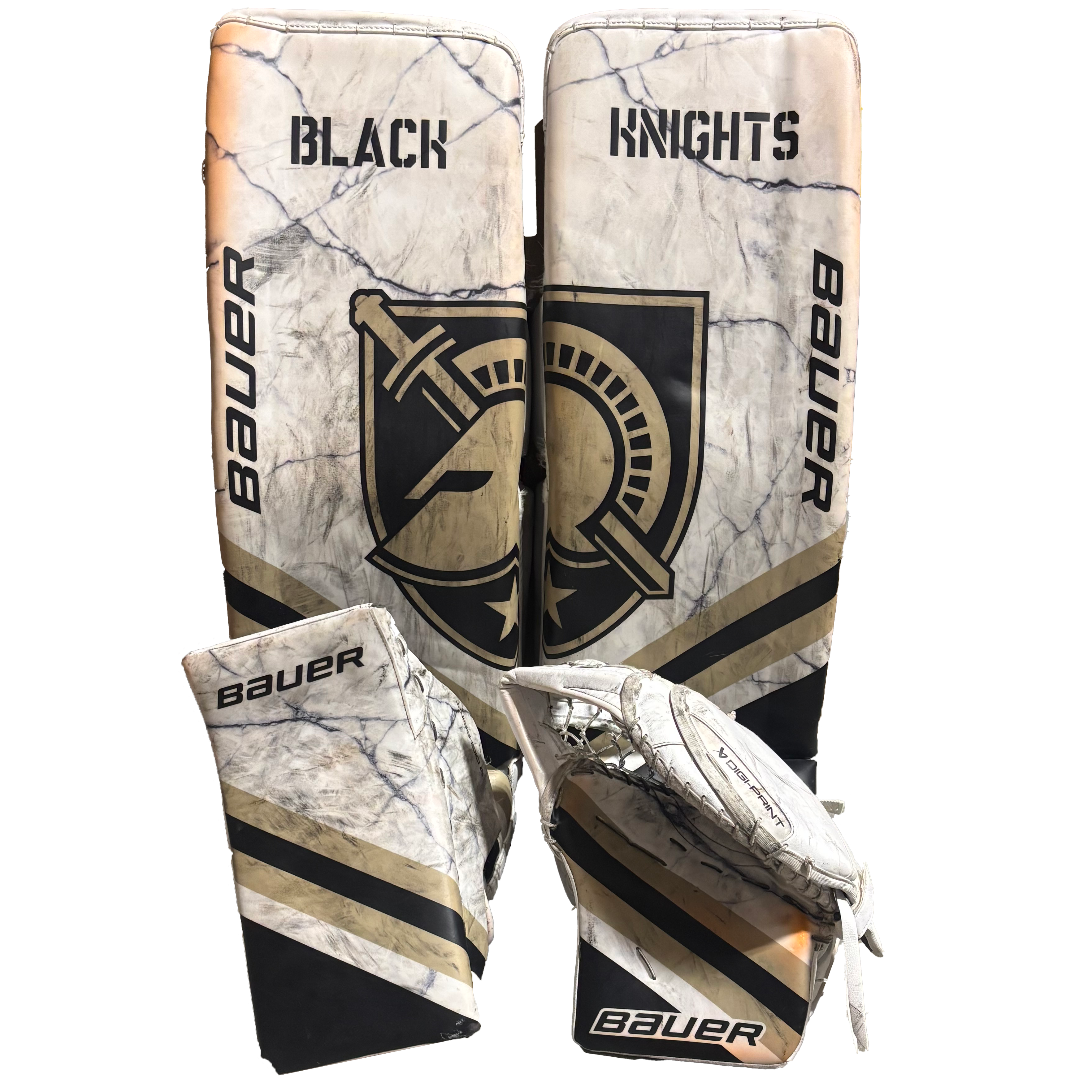 Bauer Supreme Shadow - Used Pro Stock Goalie Full Set (White/Black/Gold)