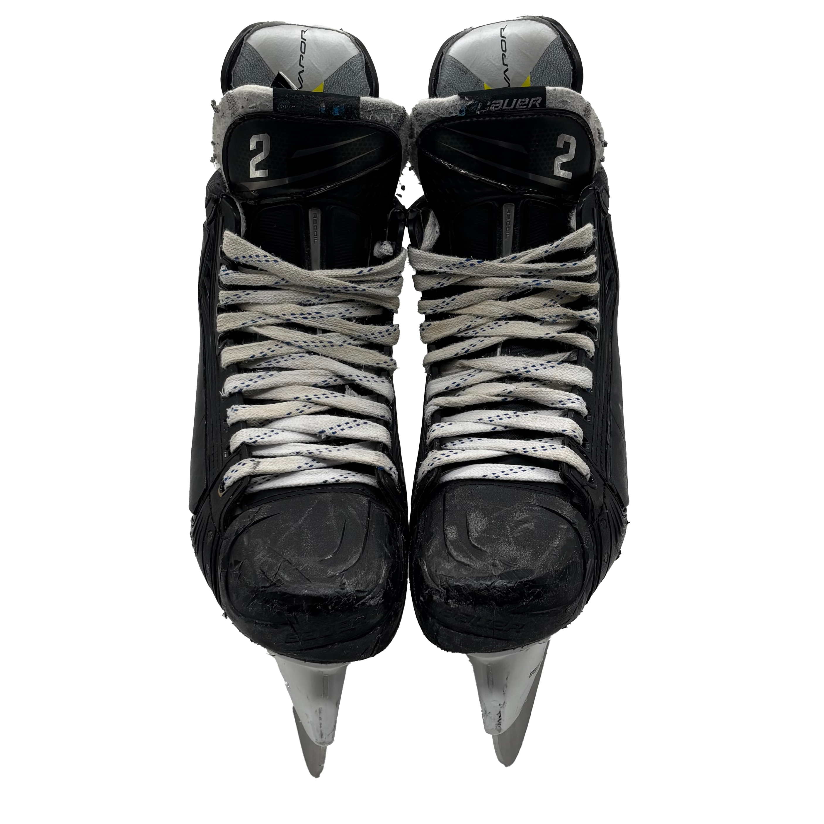 Bauer Vapor Hyperlite 2 - Used NCAA Pro Stock Hockey Skates - Size 8D with Shot Blockers