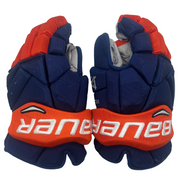Bauer Vapor 1X Pro - Used NHL Pro Stock Glove - Brock Nelson (Blue/Orange)