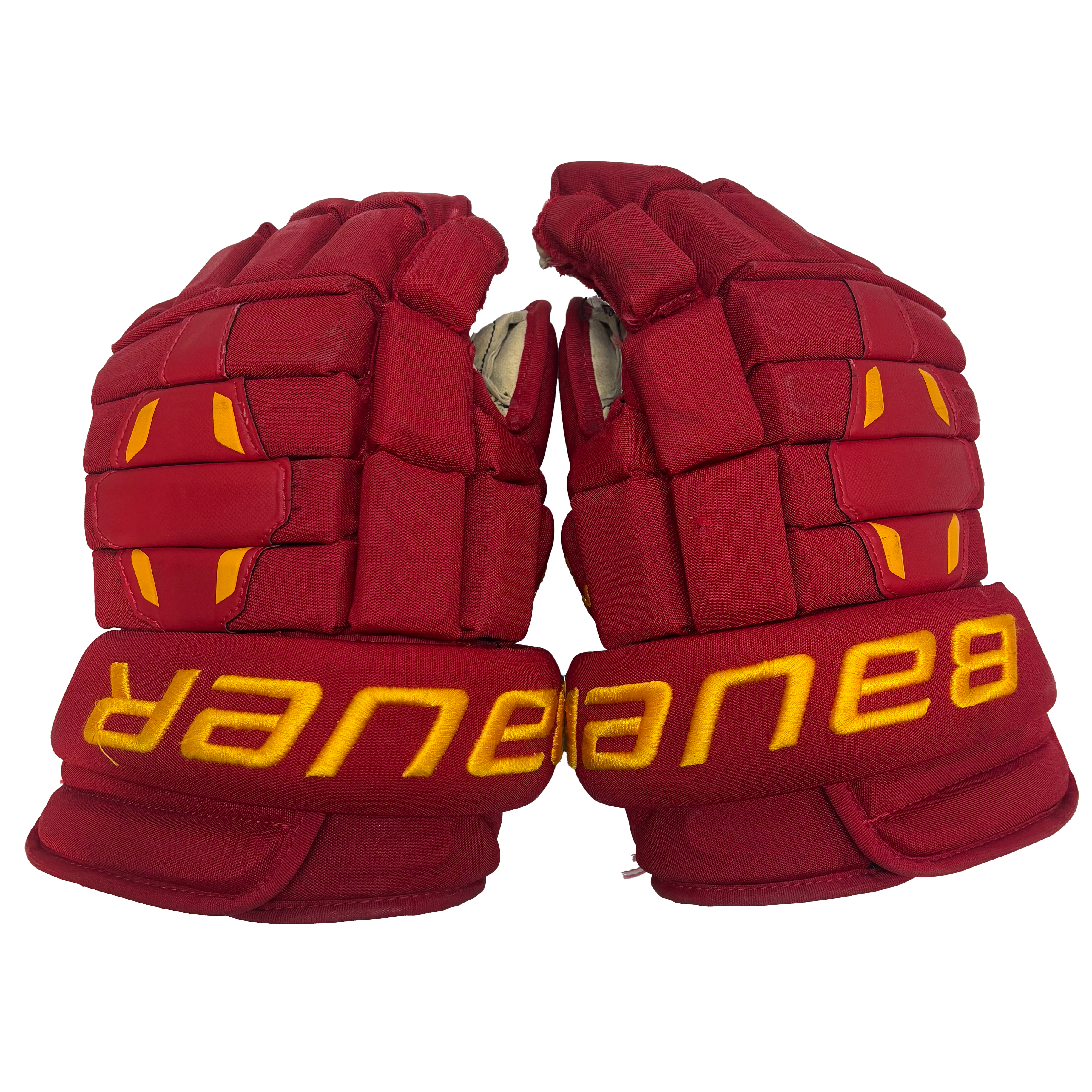 Bauer Nexus 2N - Used NCAA Pro Stock Glove (Red/Yellow)