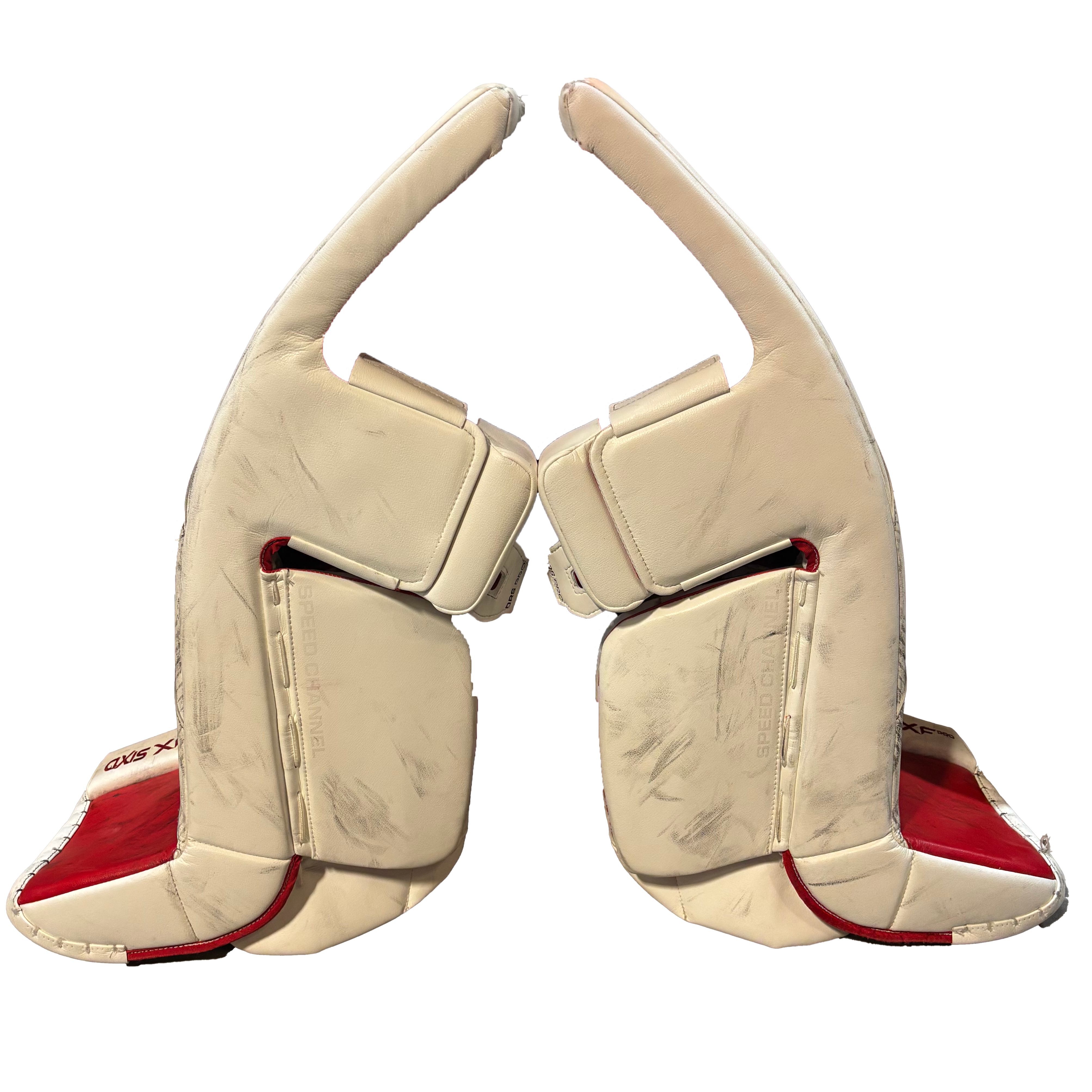 CCM Axis XF Pro - Used Pro Stock Goalie Full Set (White/Red)