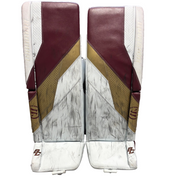 Warrior RG7 - Used Pro Stock Goalie Pads (White/Maroon/Gold)