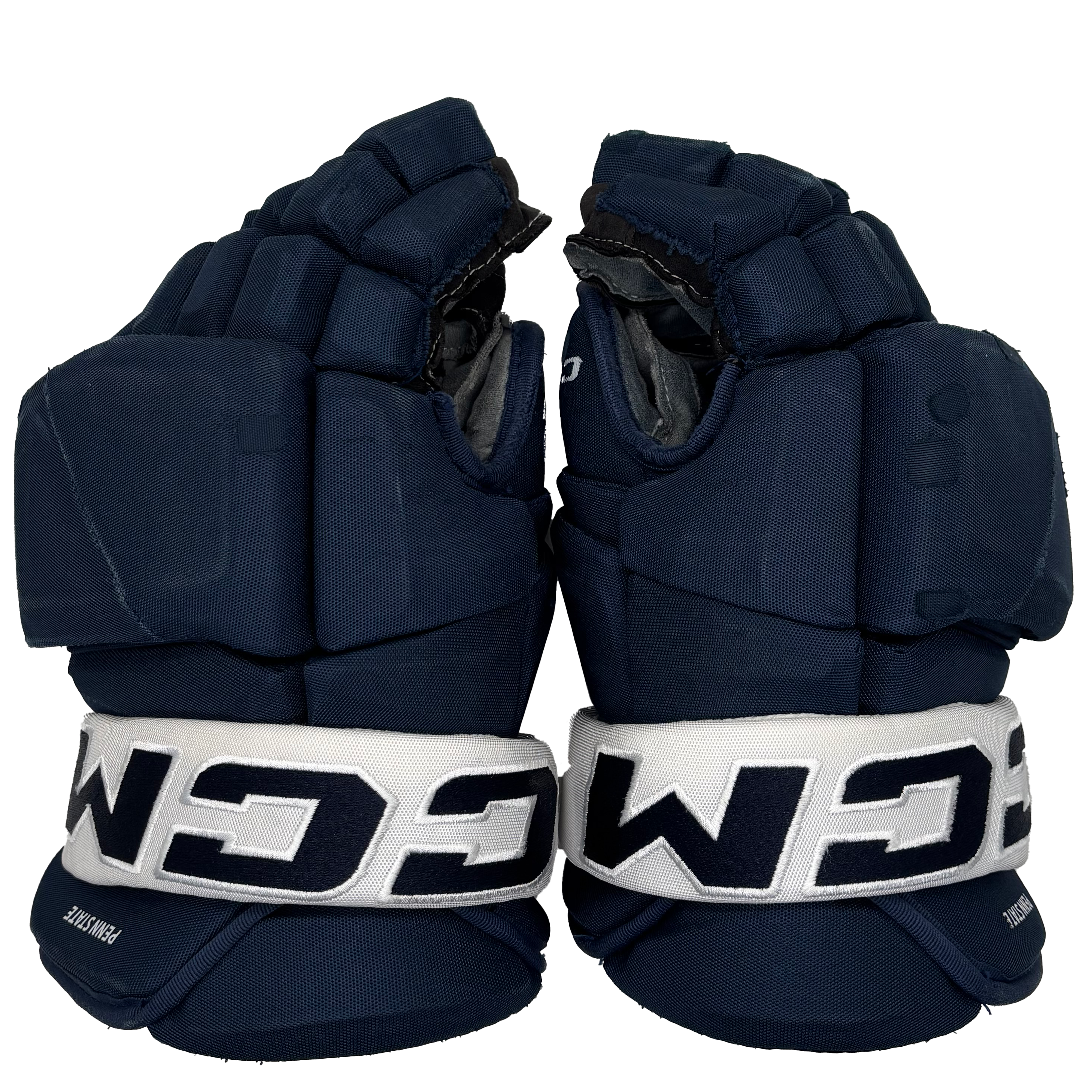 CCM HG43PP - Used NCAA Pro Stock Hockey Gloves (Navy/White)