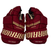 Warrior Covert - Used NCAA Pro Stock Hockey Gloves (Maroon/Gold)
