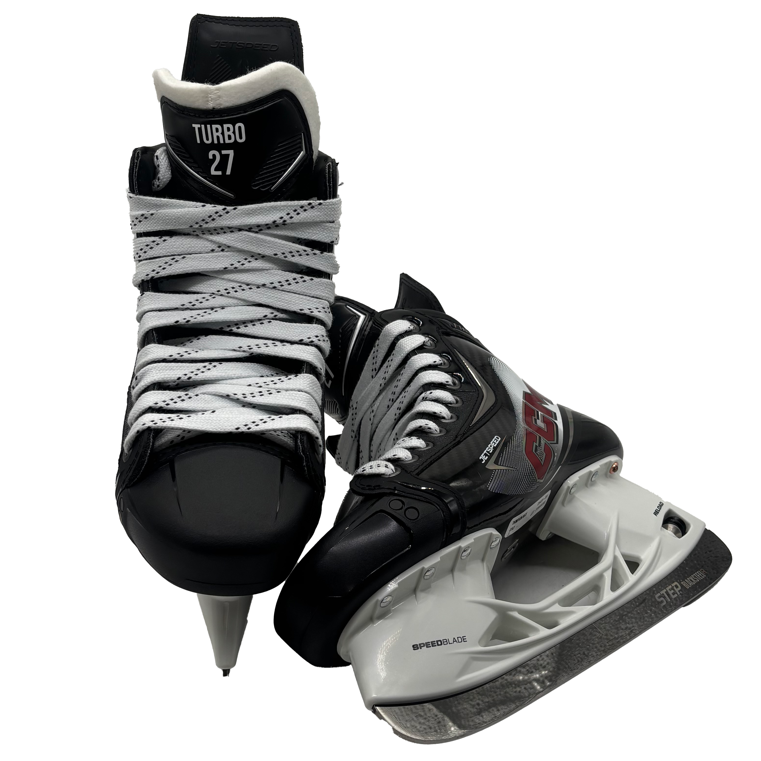 CCM Jetspeed FT8 Pro - Pro Stock Hockey Skates - Size 7E (White/Red)