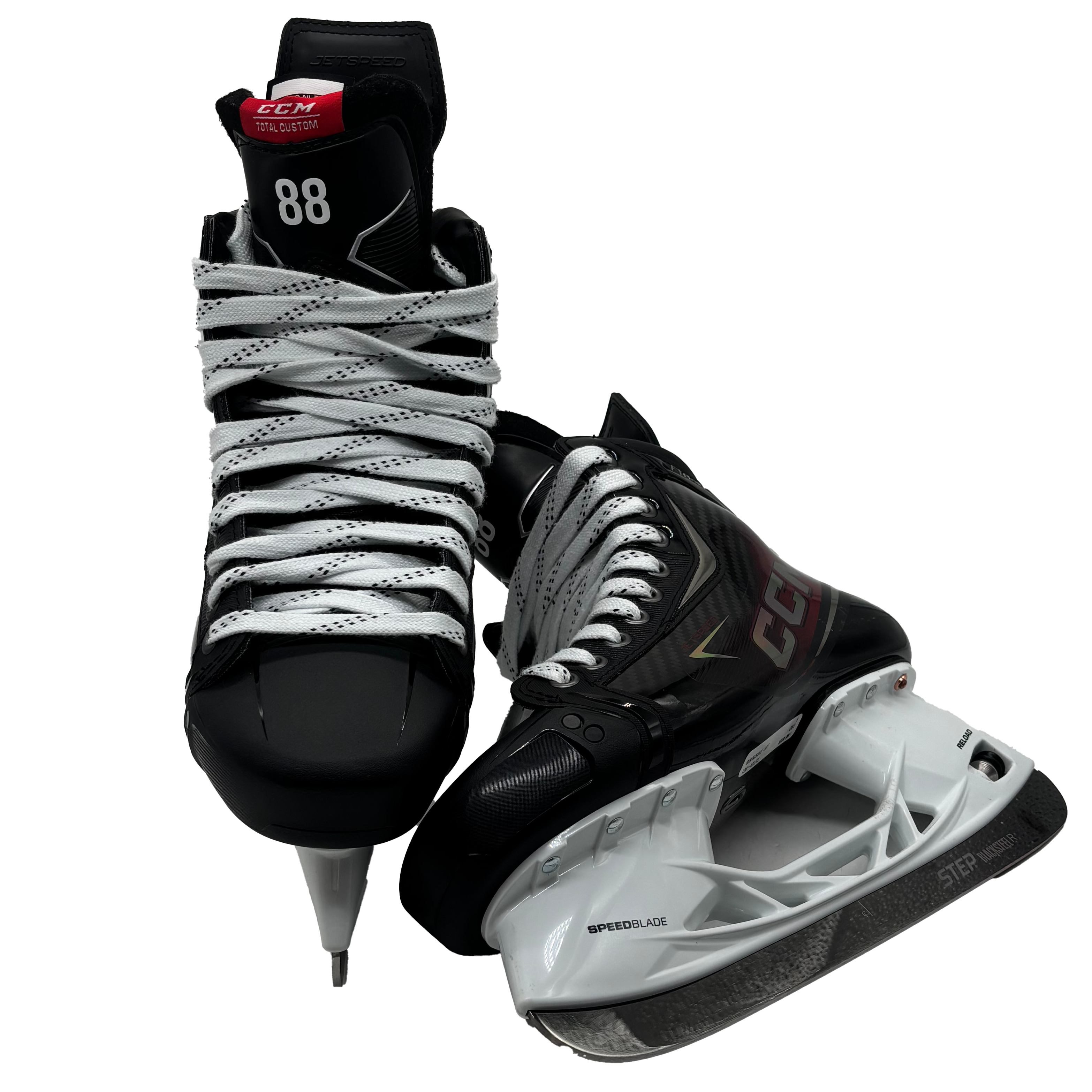 CCM Jetspeed FT8 Pro - Pro Stock Hockey Skates - Size 8E (Red)