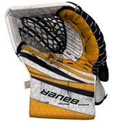 Bauer Vapor Flylite - Used Pro Stock Goalie Trapper (White/Yellow/Black)