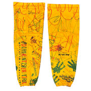 OHL - Used CCM Inclusion Awareness Hockey Sock (Yellow)
