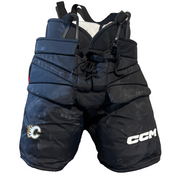 CCM HPG14A - Used NHL Pro Stock Goalie Pants - Calgary Flames (Reverse Retro)
