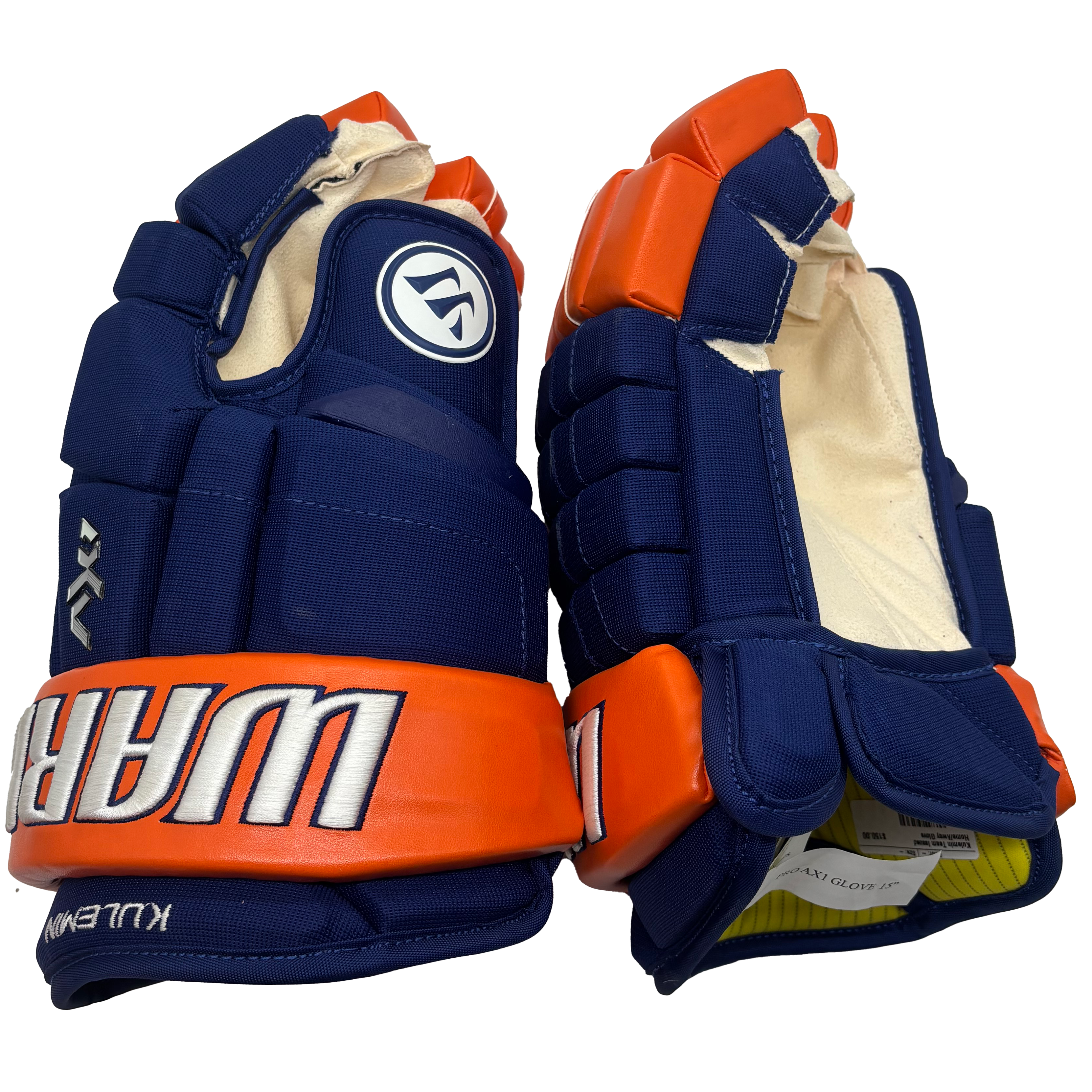 Warrior Dynasty AX1 - NHL Pro Stock Glove - Nikolay Kulemin (Blue/Orange)