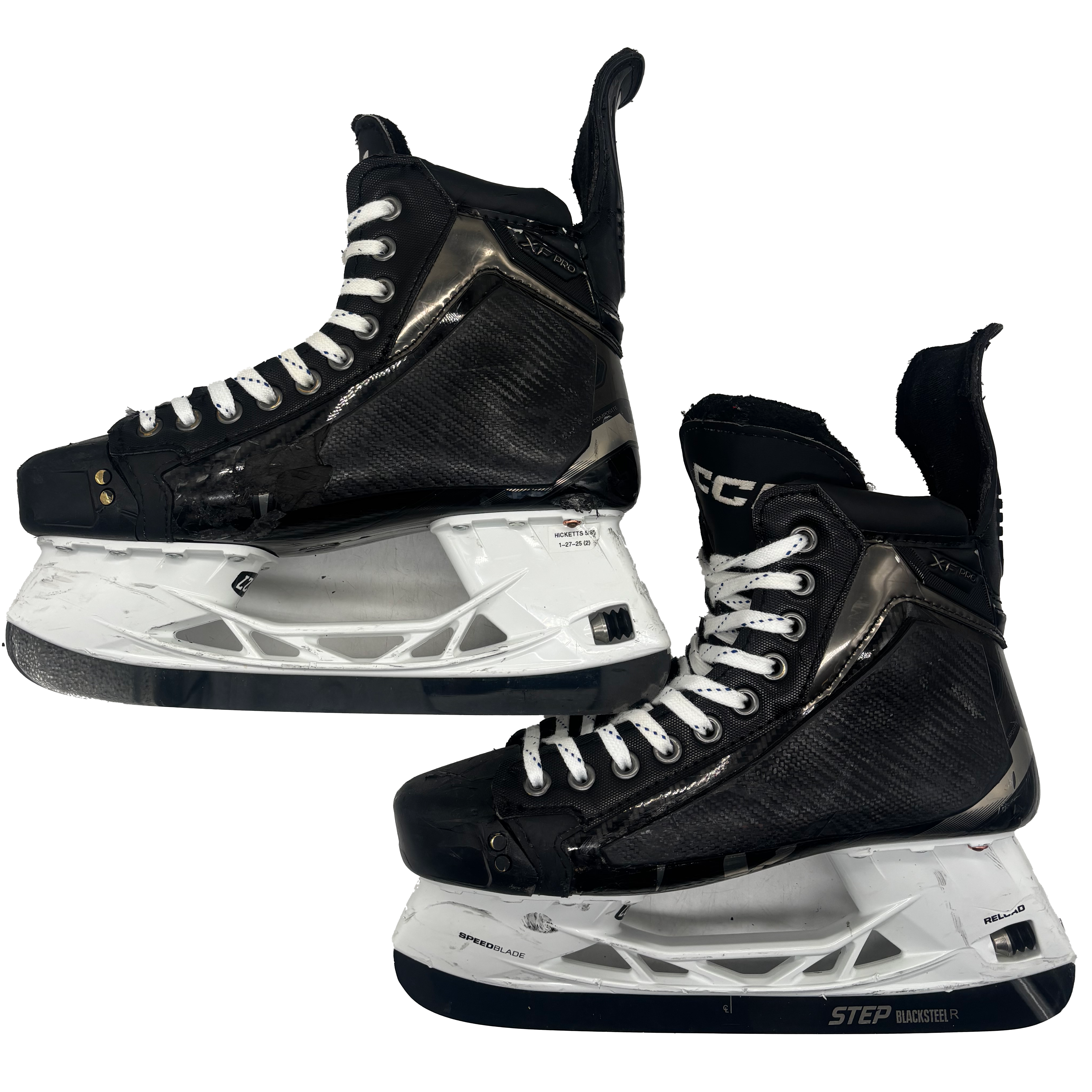 CCM Tacks XF Pro - Used Pro Stock Skates - Size 8E with Shot Blockers