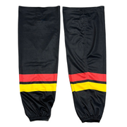 ECHL - Used Pro Game Sock (Black/Red/Yellow)