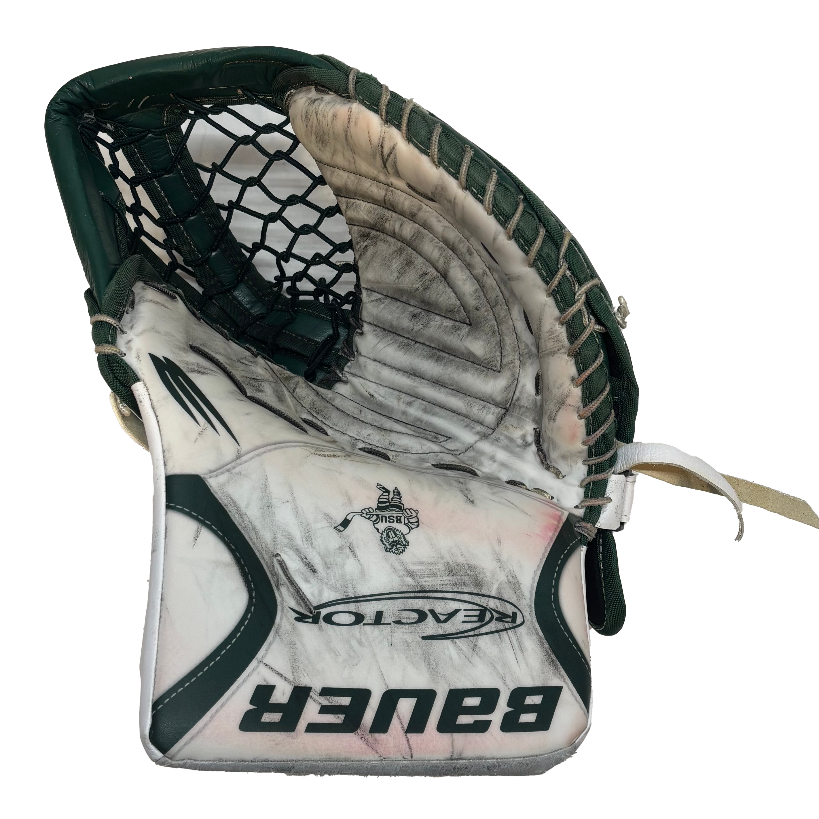 Bauer Vapor Hyperlite 2 - Used NCAA Pro Stock Goalie Full Set (White/Green) *Dressed as Bauer Reactor*