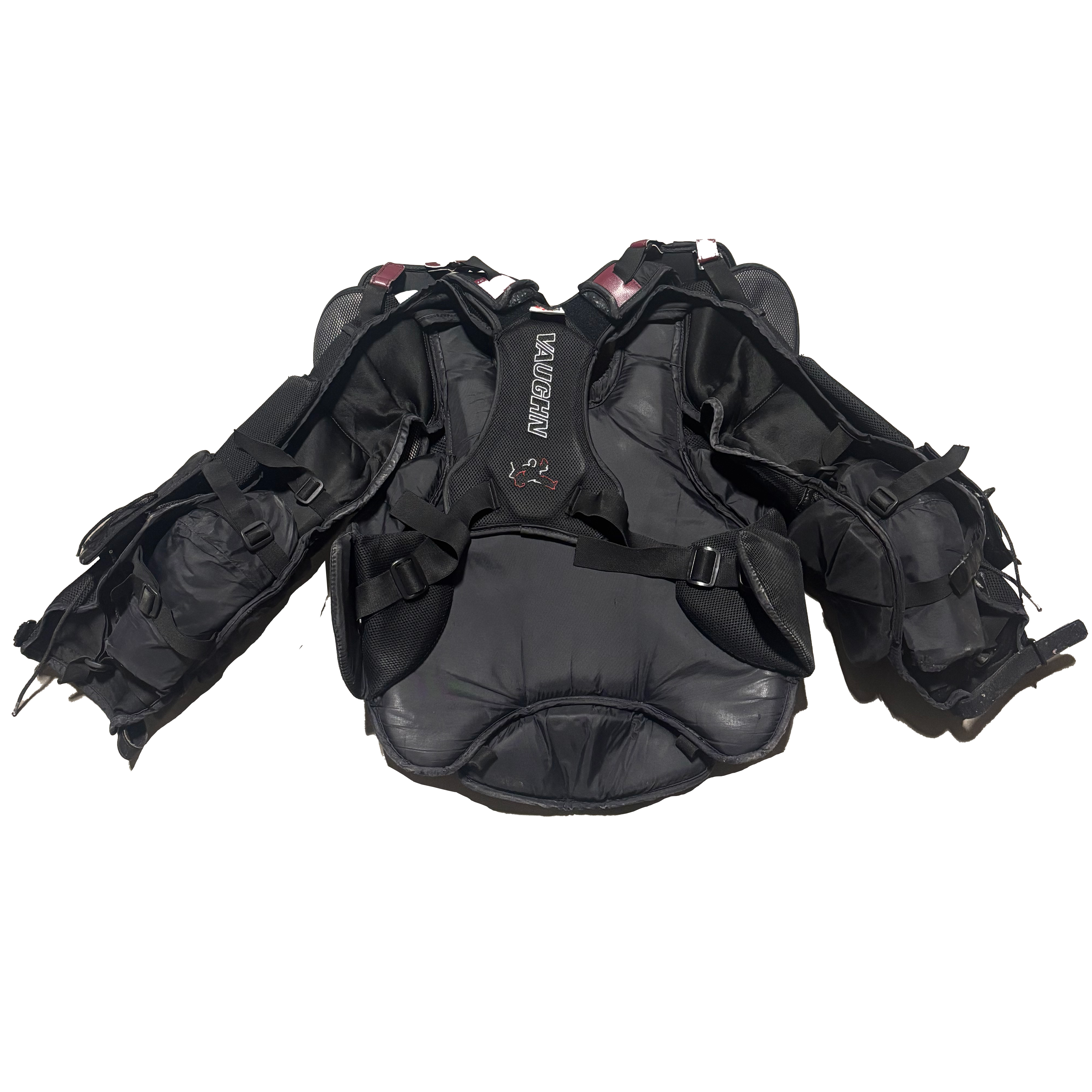 Vaughn Velocity VE8 Pro Carbon - Used Pro Stock Goalie Chest Protector (Black/Maroon)