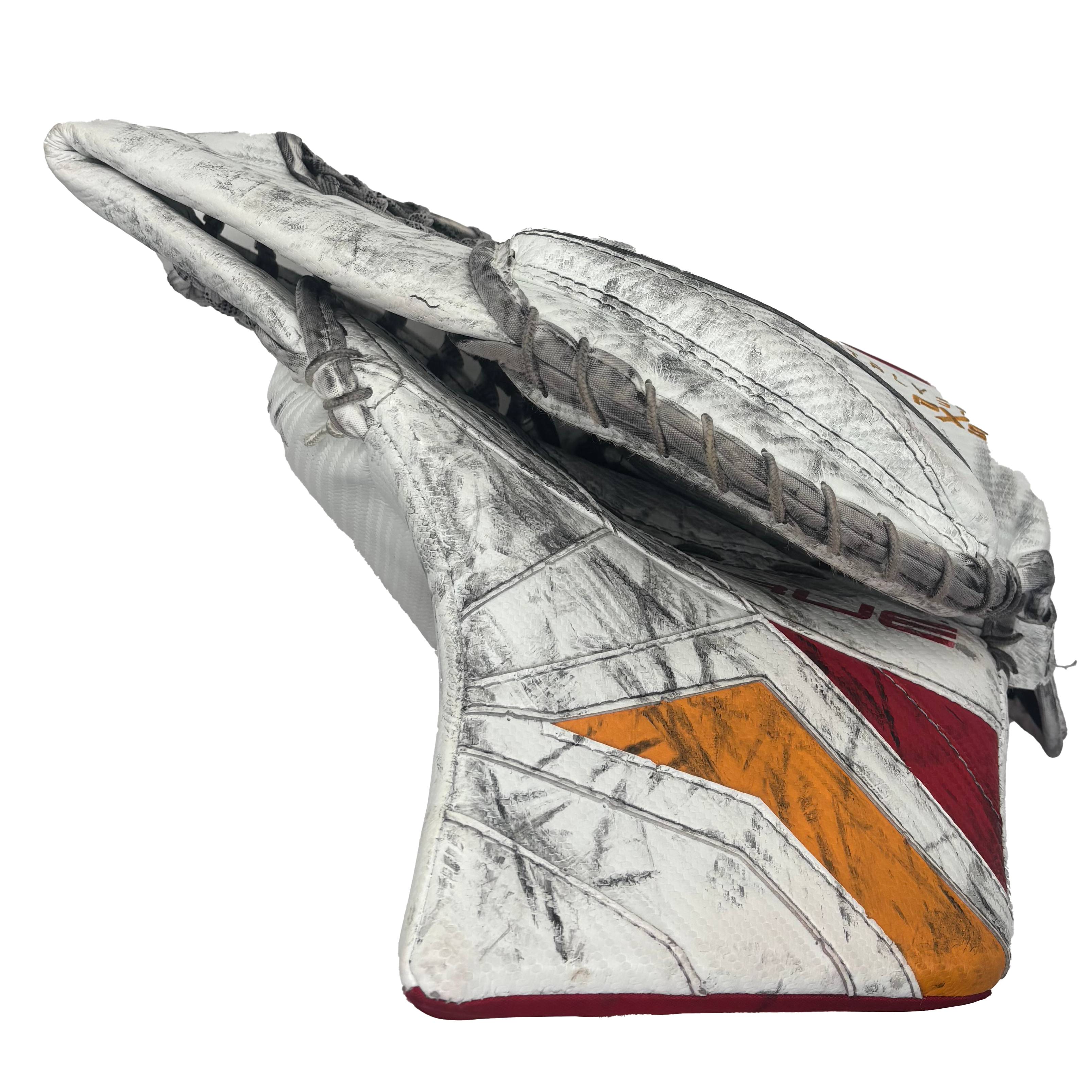 TRUE Catalyst PX5 - Used Pro Stock Goalie Glove (White/Red/Yellow)