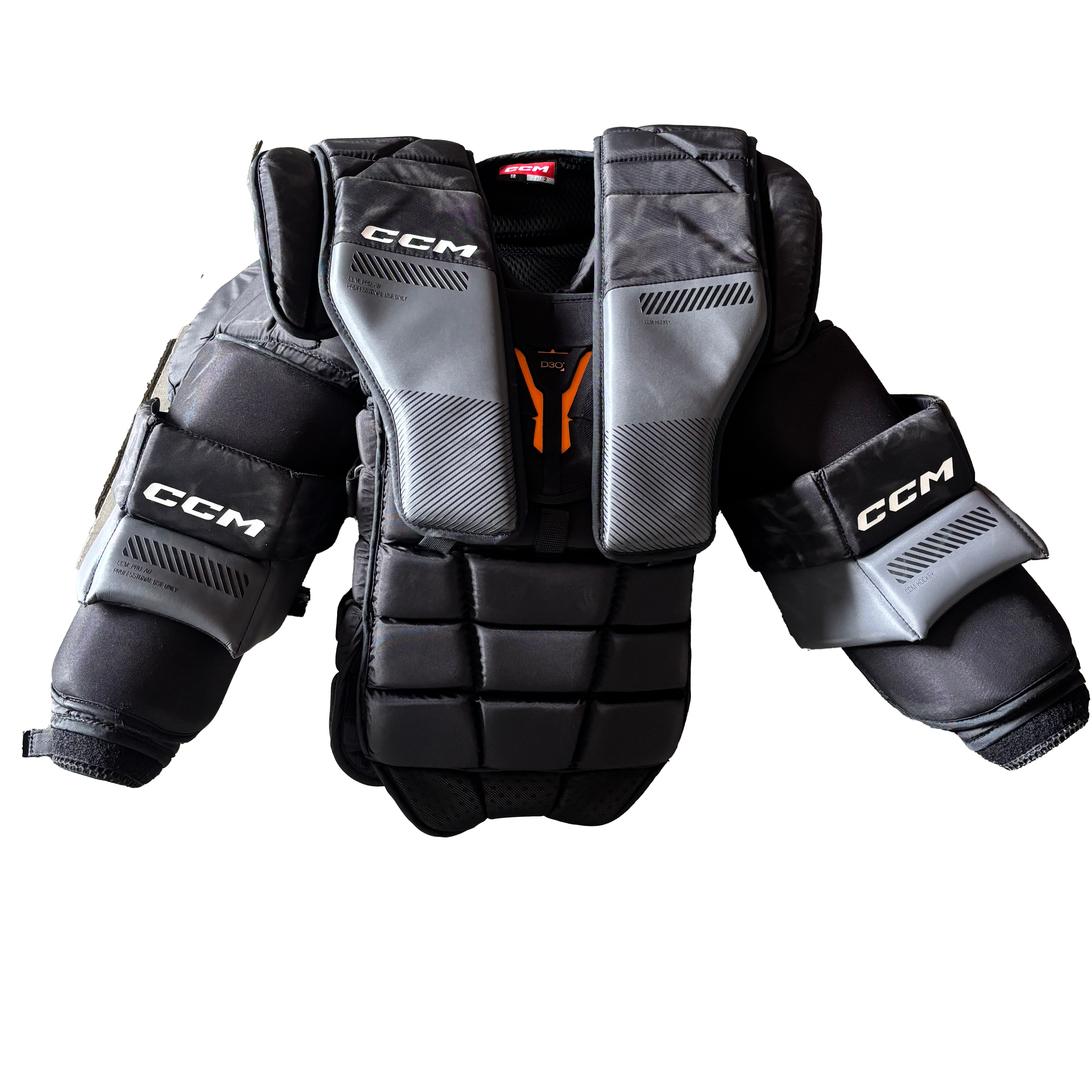 CCM AB Pro - Used Pro Stock Goalie Chest Protector (Black/Grey) - Senior