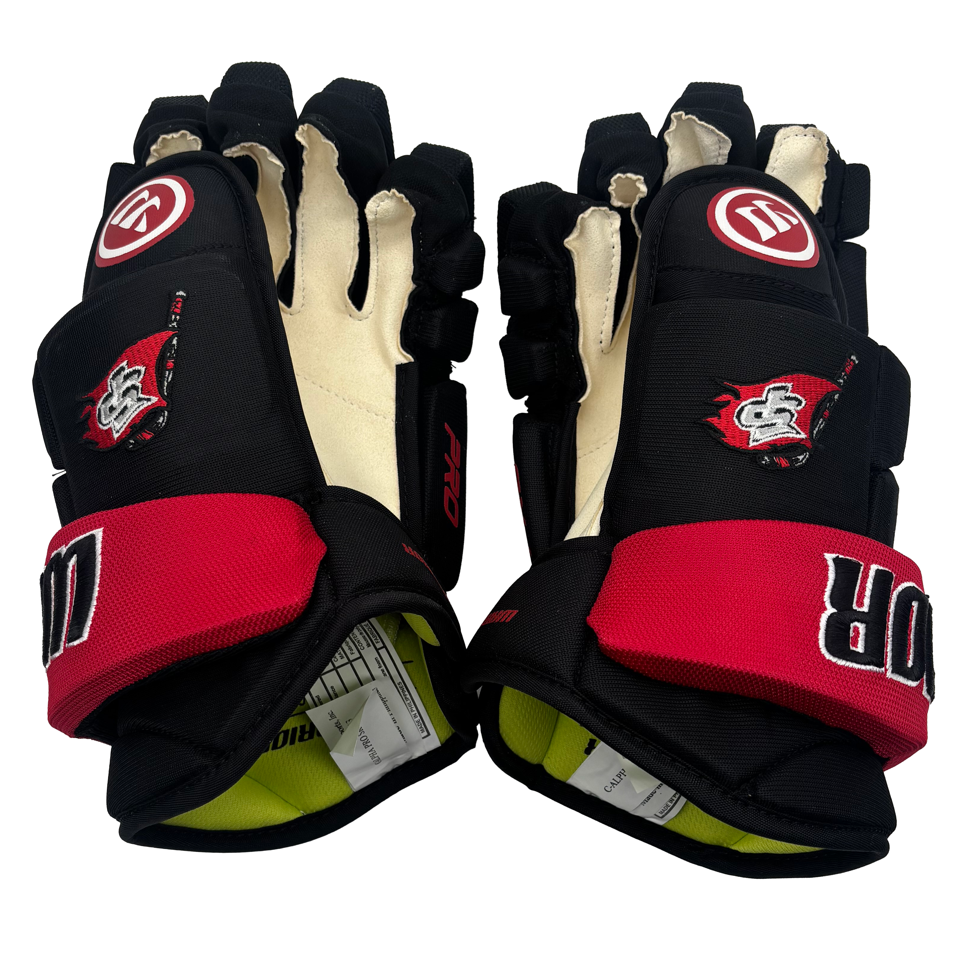 Warrior Alpha Pro - Pro Stock Hockey Gloves (Black/Red)