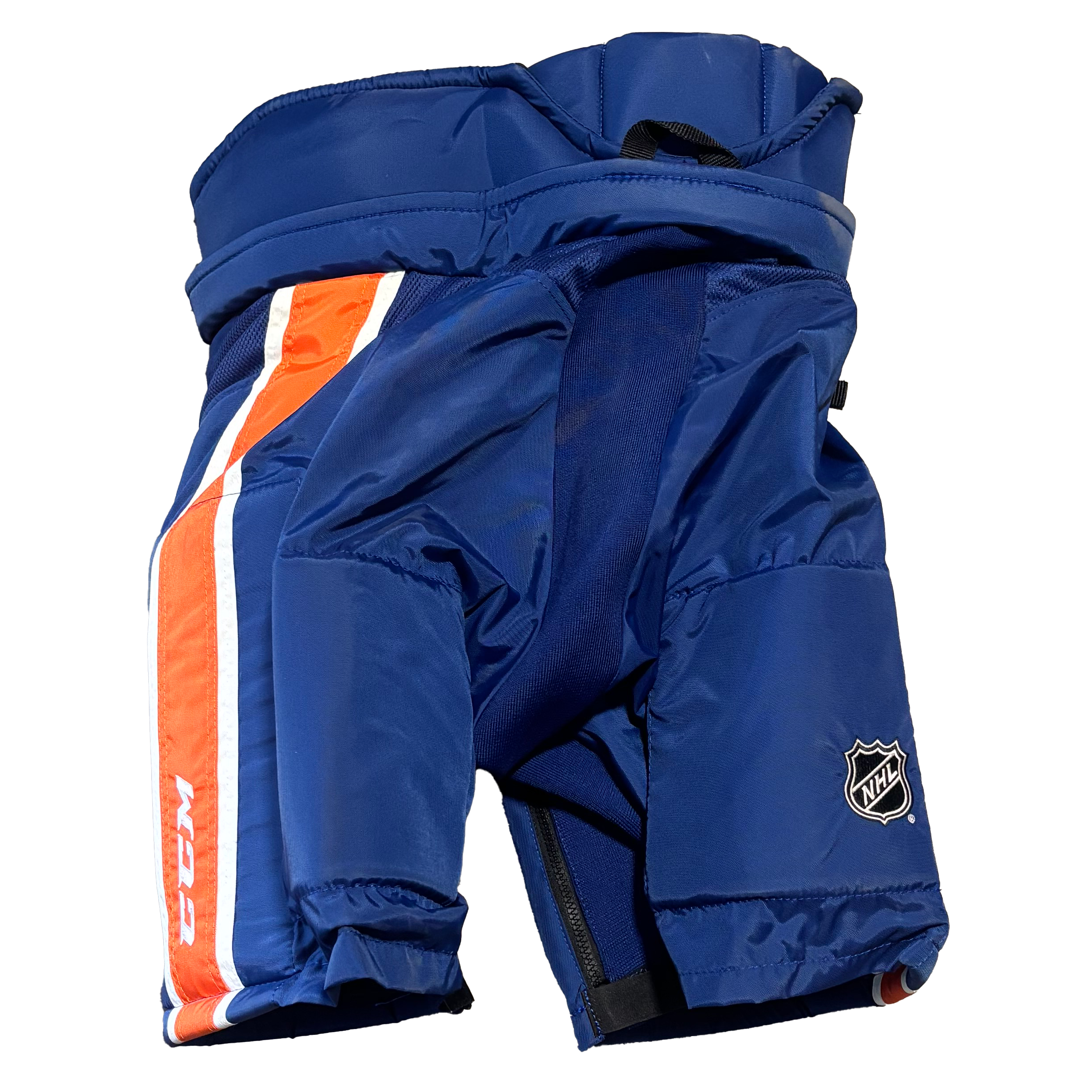 CCM HP35X - Used NHL Pro Stock Hockey Pants  - New York Islanders (Blue/Orange/White)