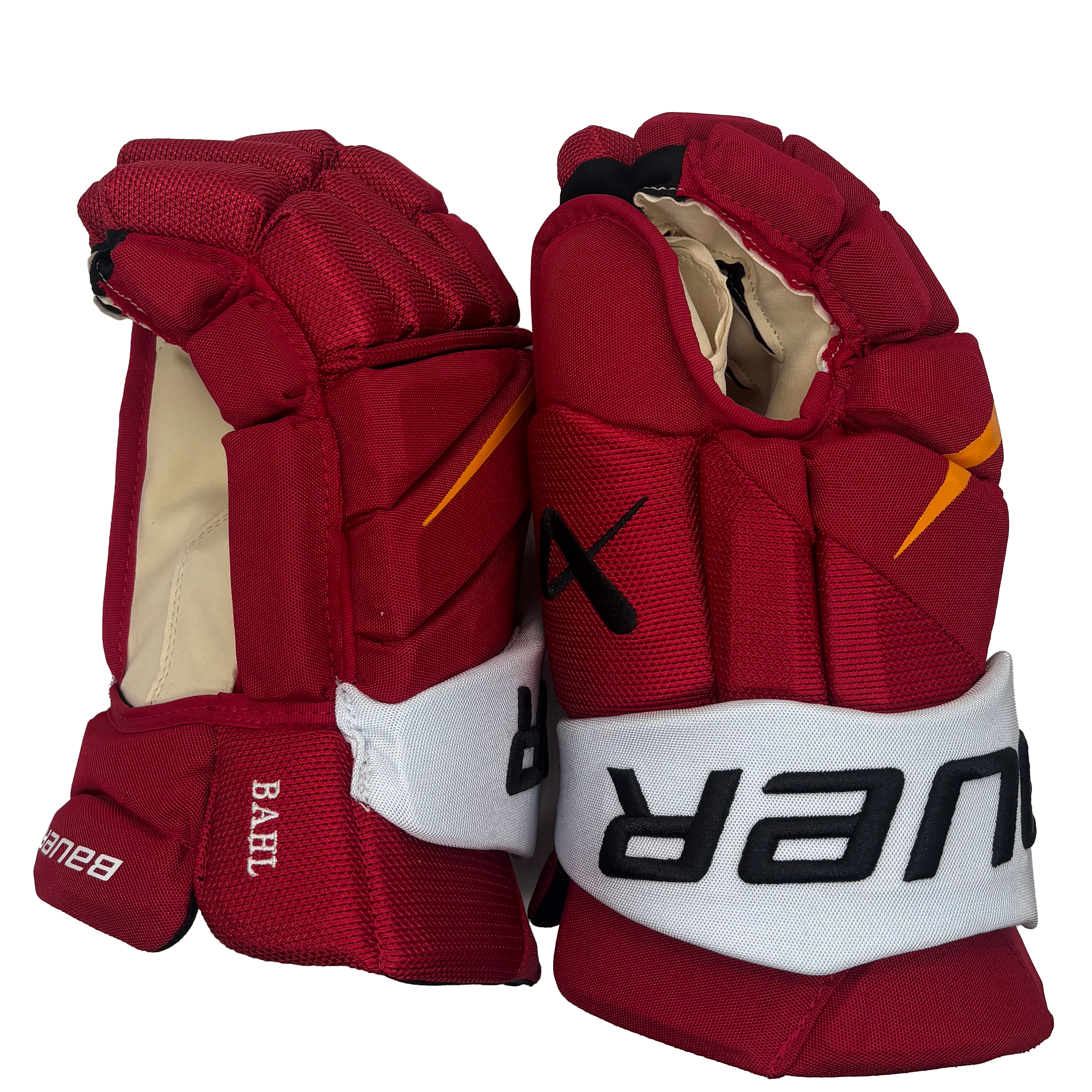 Bauer Flylite - NHL Pro Stock Glove - Kevin Bahl (Red/Yellow/White)